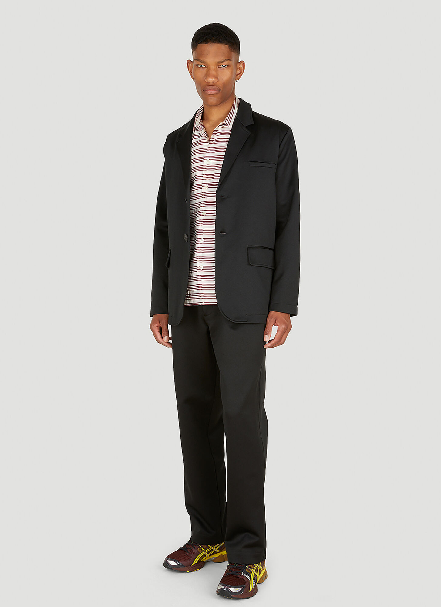  Soulland Soulland Orson Stripe Shirt - Mann Hemden Red S 