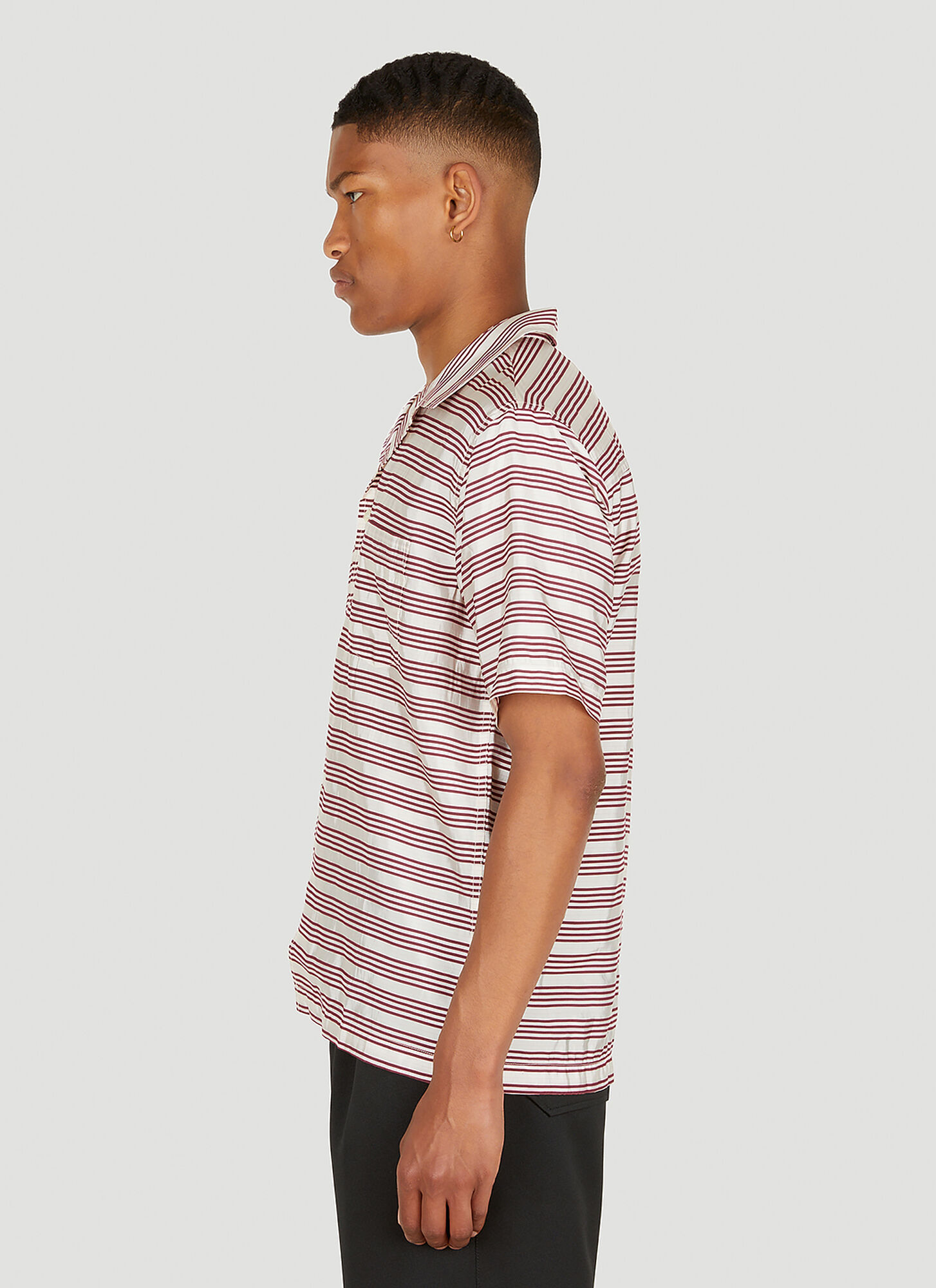  Soulland Soulland Orson Stripe Shirt - Mann Hemden Red S 