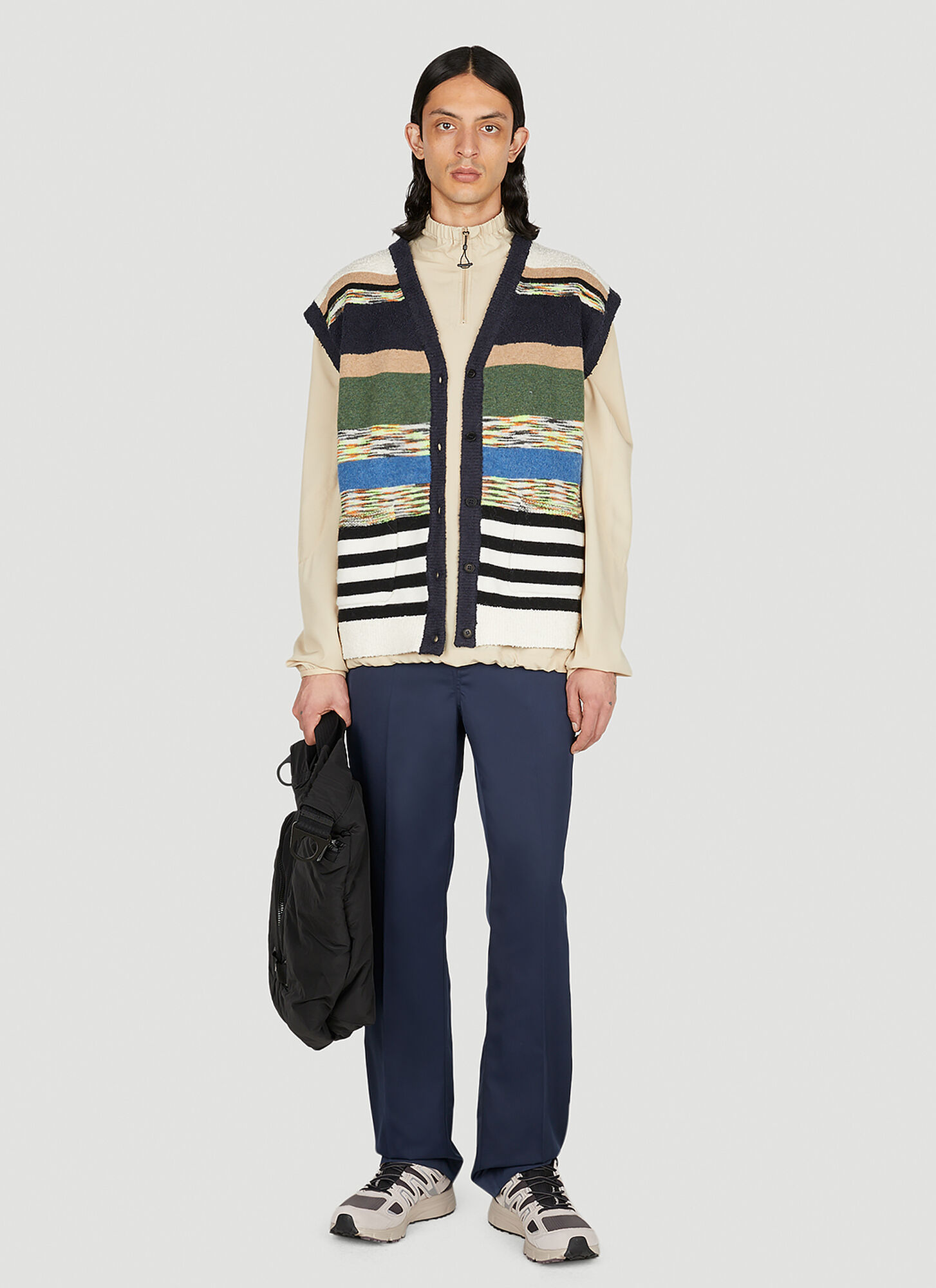  Soulland Soulland Alert And Fresh Sleeveless Cardigan -  Strick Multicolour L - Xl 