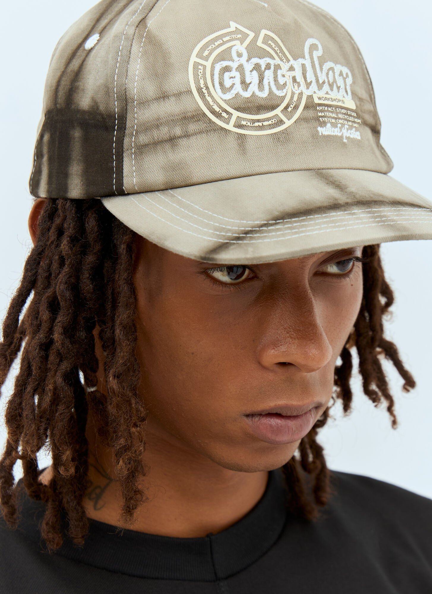  Space Available Space Available Artisan Circular Design Baseball Cap - Man Hats Grey One Size 