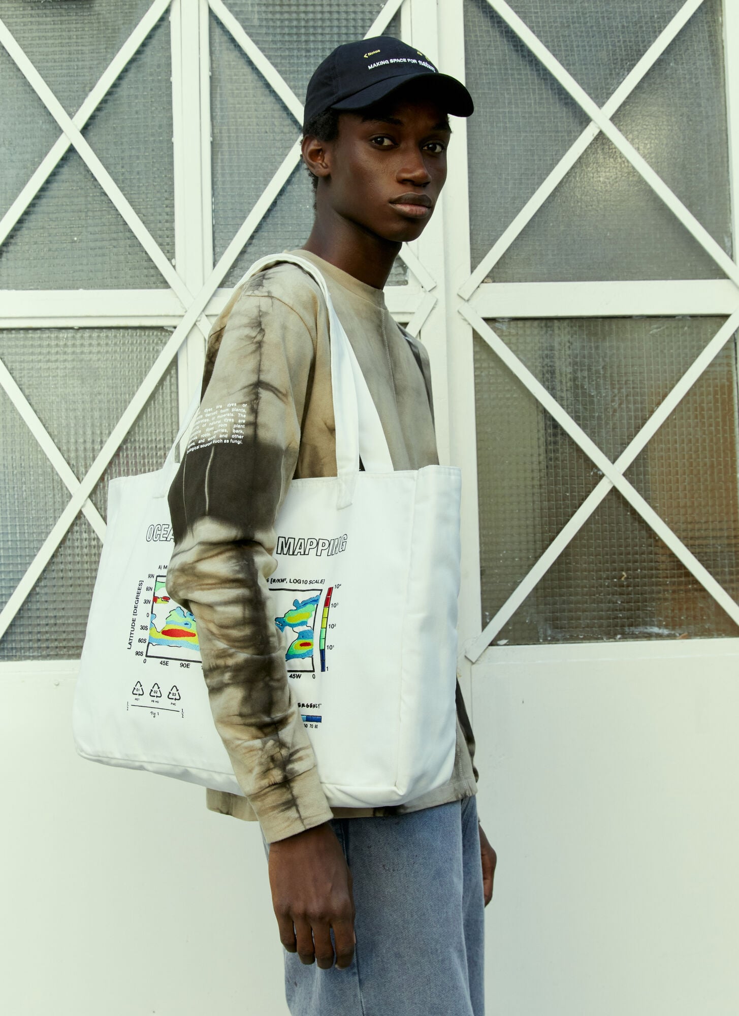  Space Available Space Available Ocean Mapping Tote Bag -  Tote Bags White One Size 