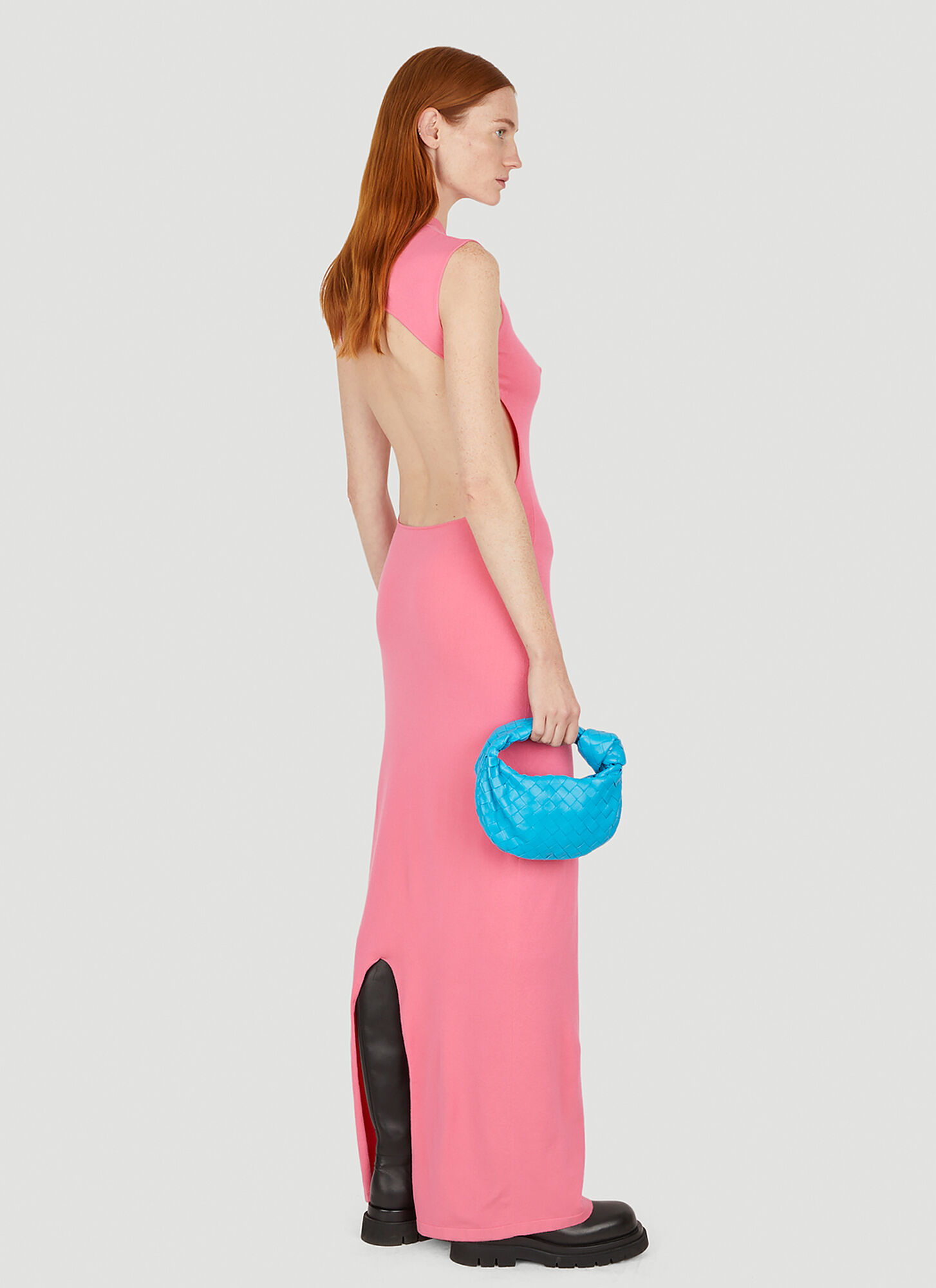 Sportmax Sportmax Calcio Open Back Maxi Dress - Frau Kleider Pink M 