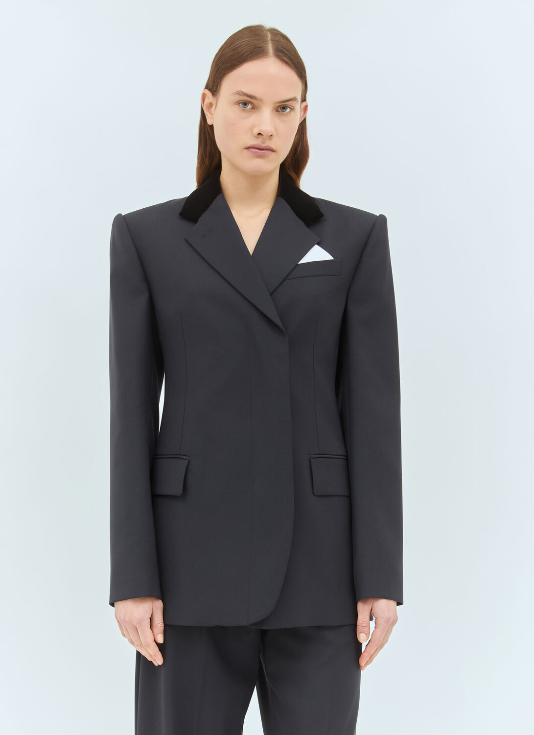 Sportmax Bino Wool Blazer In Navy