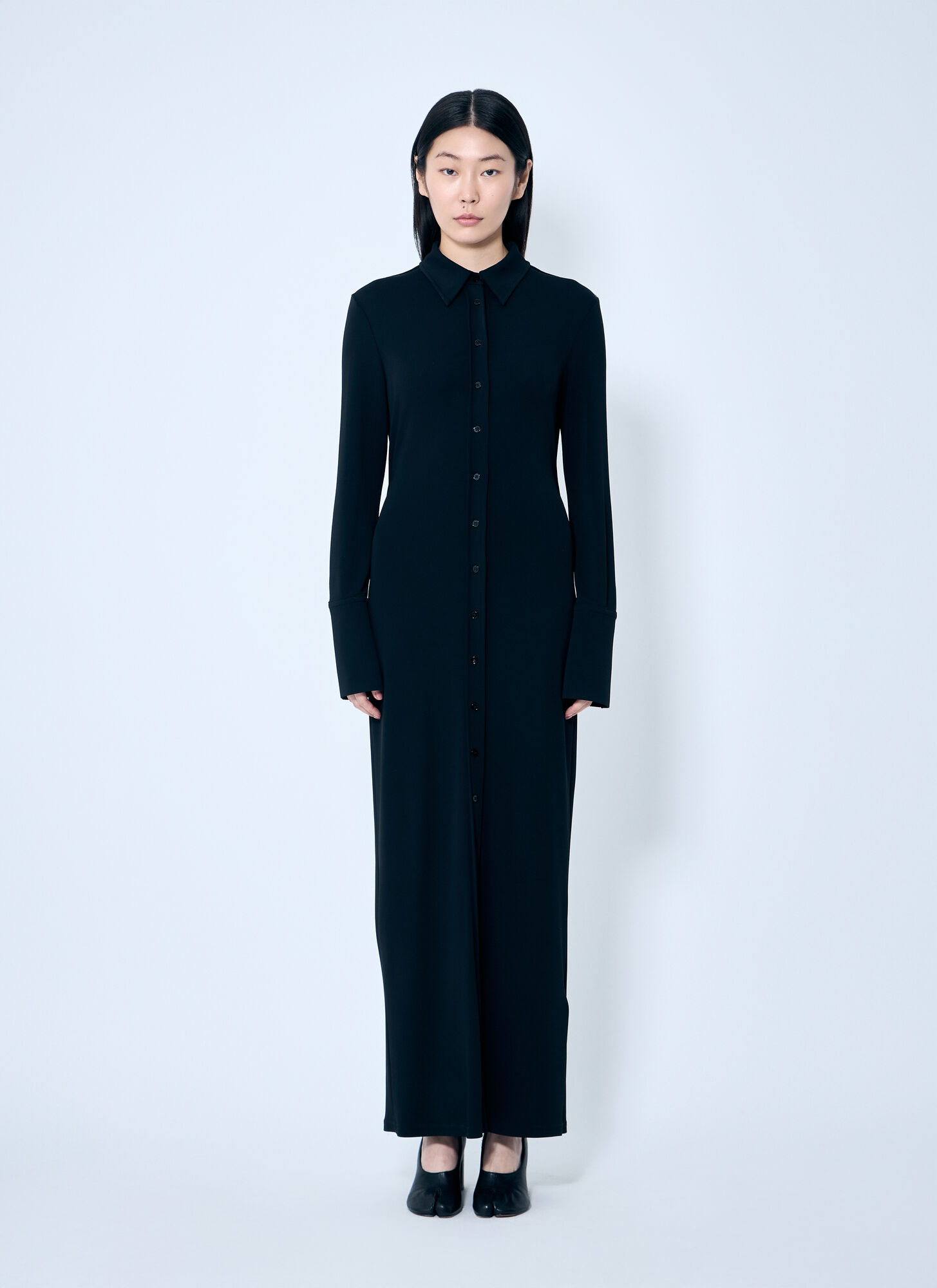 Sportmax Crepe Jersey Shirt Dress – Woman Dresses Black L