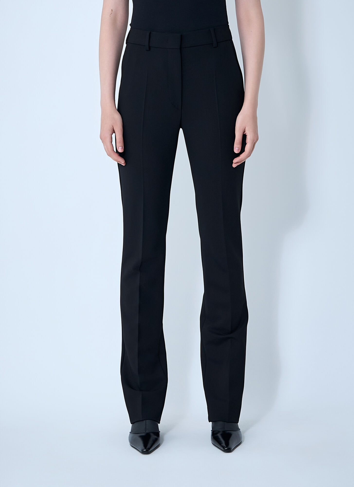 Sportmax Women's Black Stretch-Finish Pants - Woman Pants It - 42