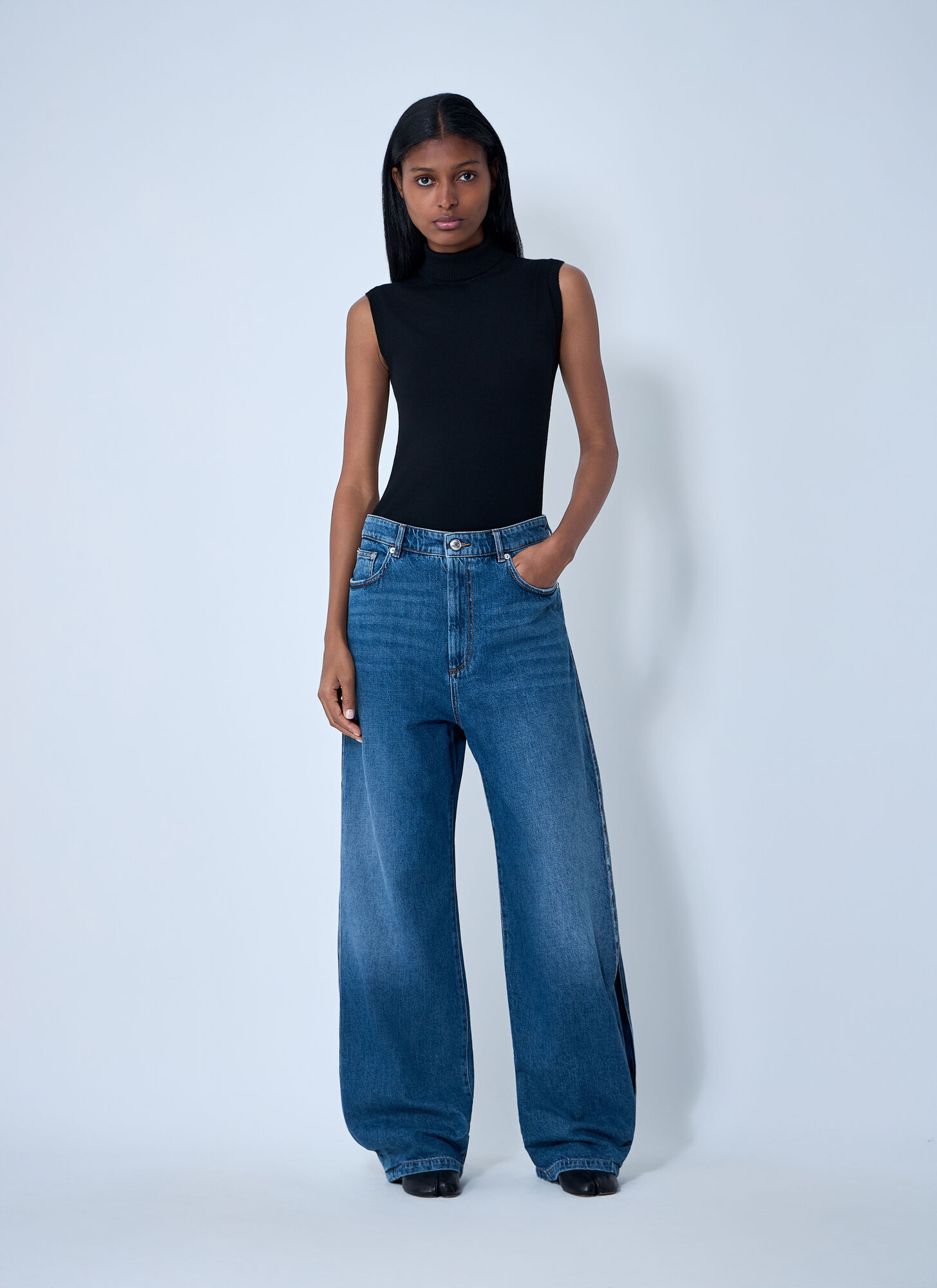  Sportmax Sportmax Wool Turtleneck Top - Frau Tops Black M 