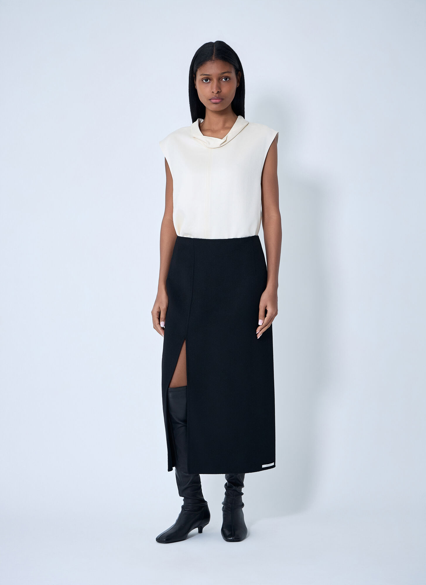  Sportmax Sportmax Wool Skirt - Frau Röcke Black It - 38 