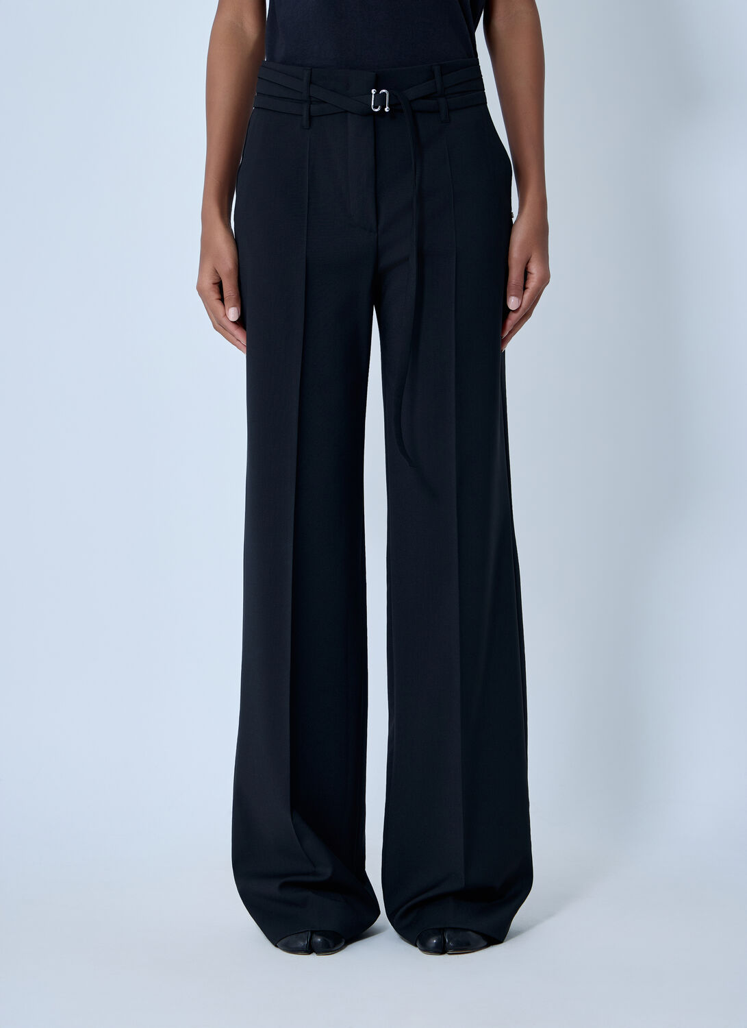 Sportmax Wool Tailored Pants - Woman Pants Black It - 42