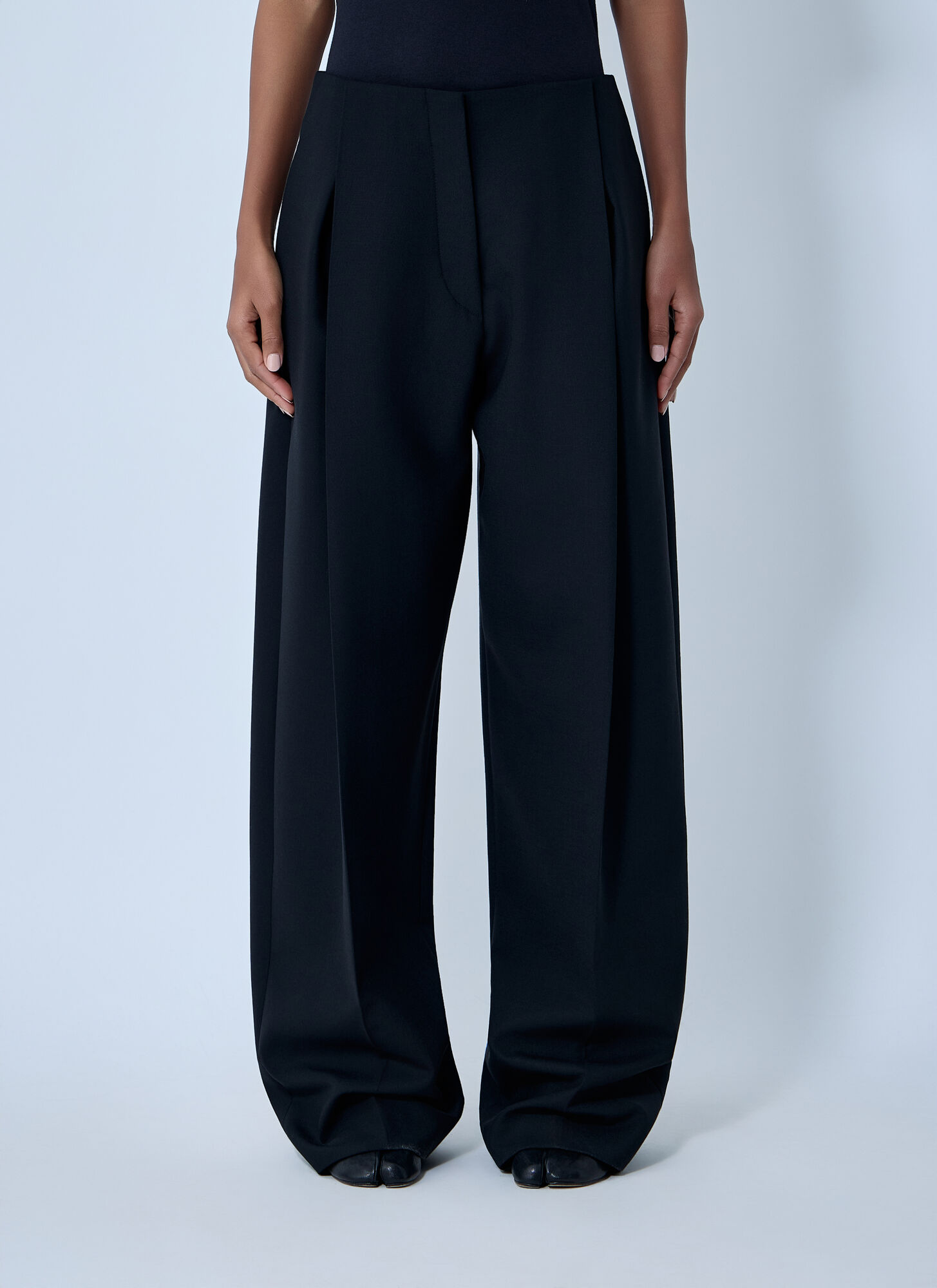 Sportmax Wool-Blend Tailored Pants - Woman Pants Black It - 42