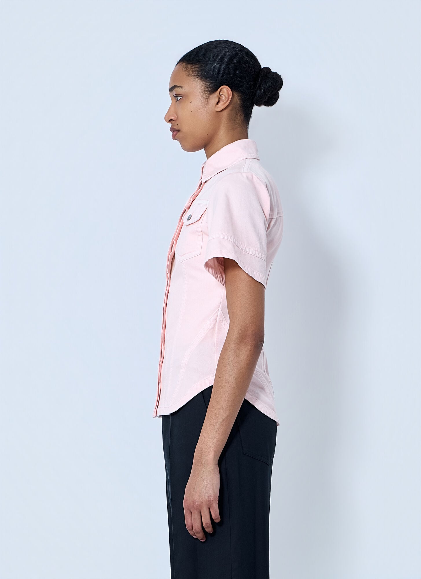  Sportmax Sportmax Short Sleeve Button-down Shirt - Frau Hemden Pink It - 40 