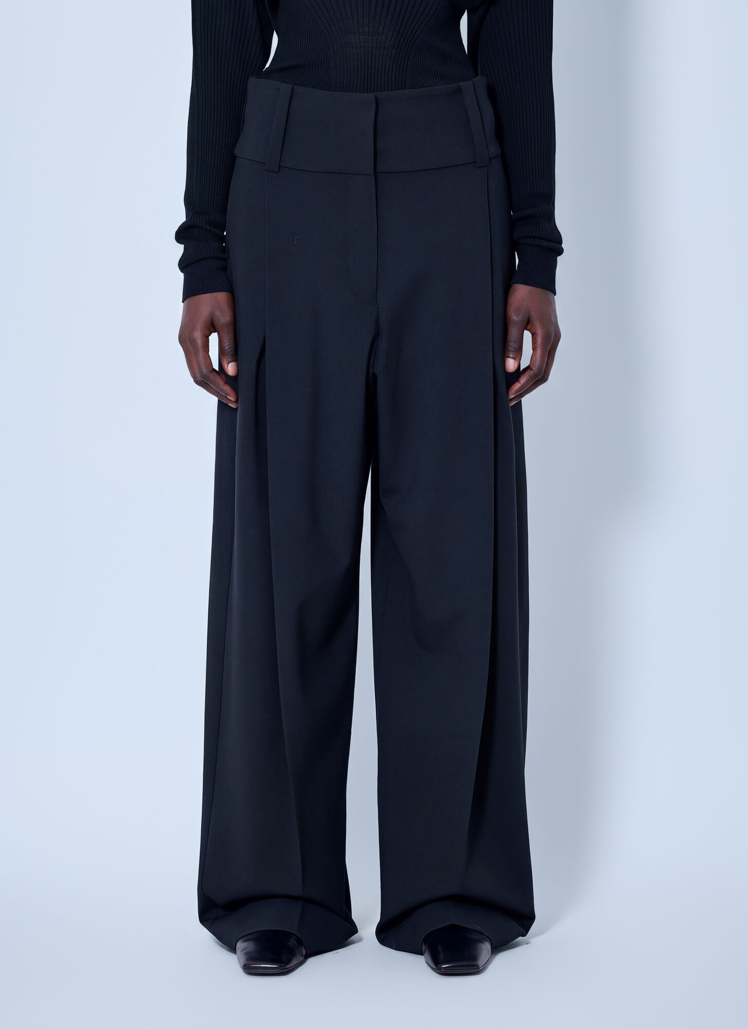 Sportmax Women's Black Girino Wool Pants - Woman Pants It - 38 - Image 1