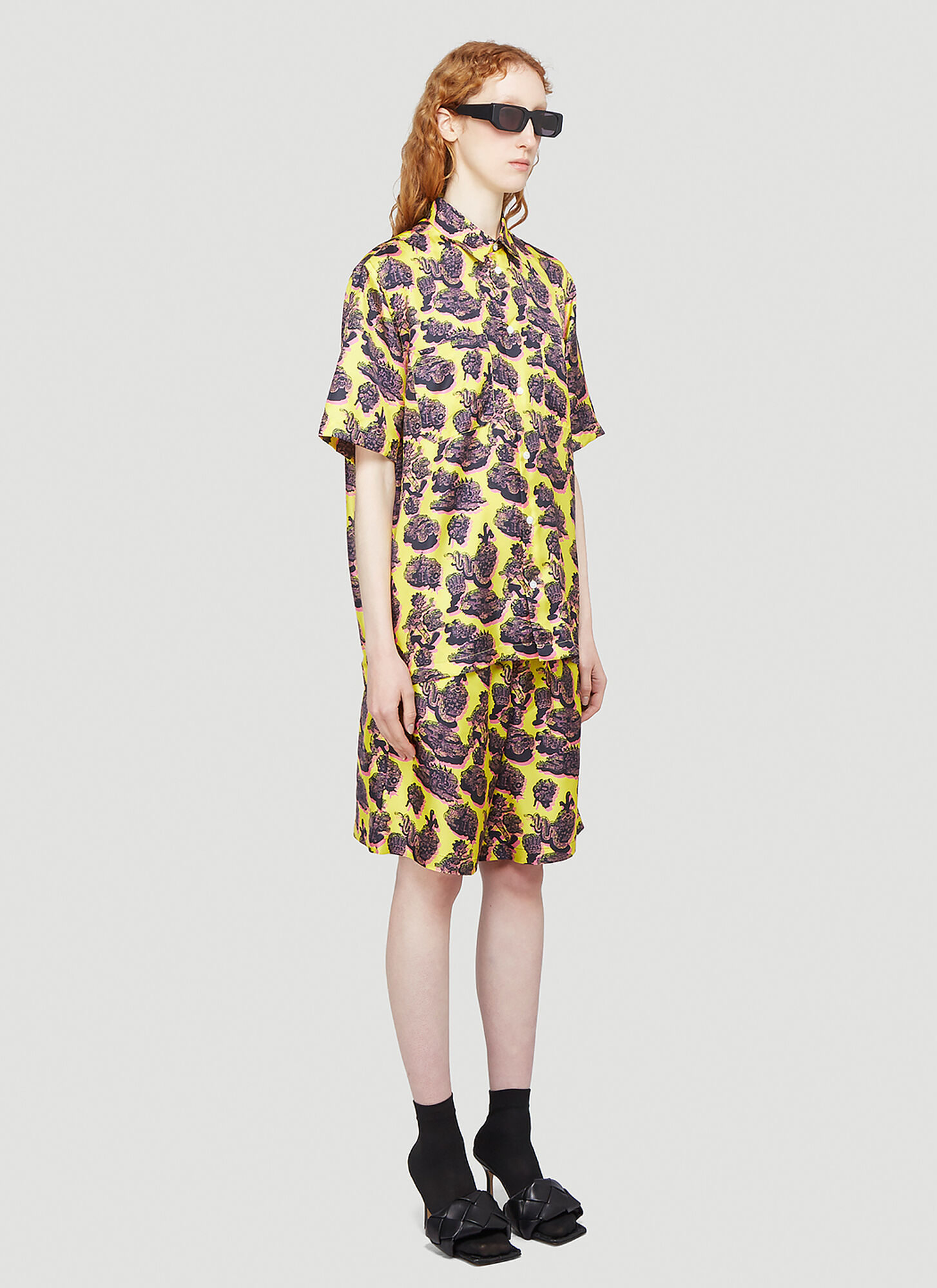  Stella Mccartney Stella Mccartney Ricky Silk Shirt - Frau Hemden Yellow M 