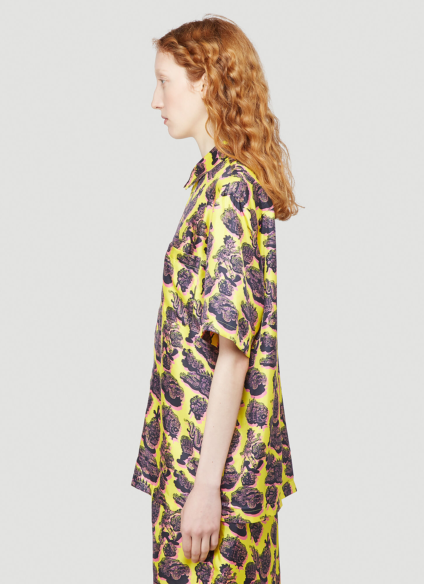  Stella Mccartney Stella Mccartney Ricky Silk Shirt - Frau Hemden Yellow M 