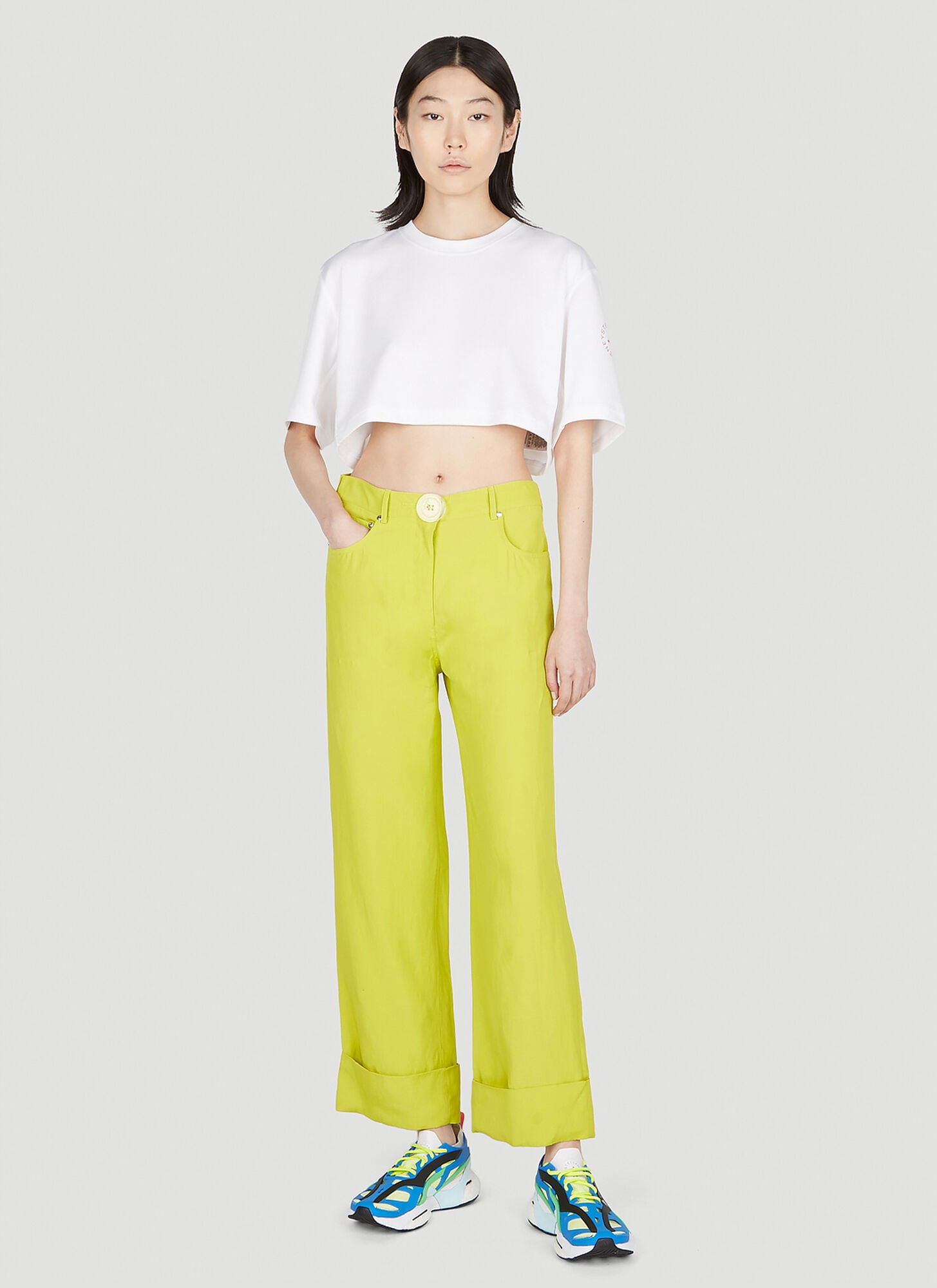  Stella Mccartney Stella Mccartney Maxi Button Pants - Frau Hosen Yellow It - 40 