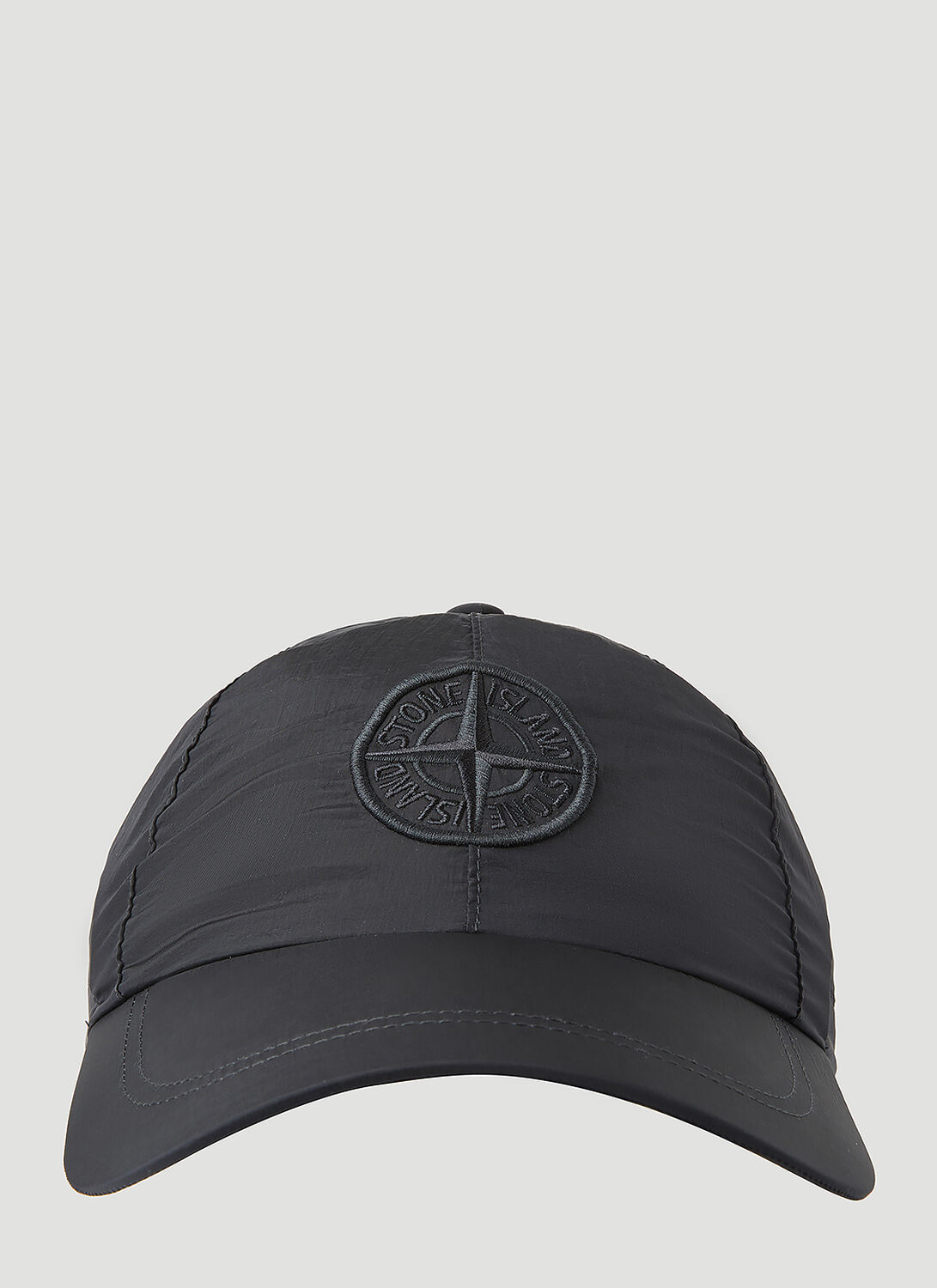 Shop Stone Island Compass Patch Drawstring Baseball Cap In Black