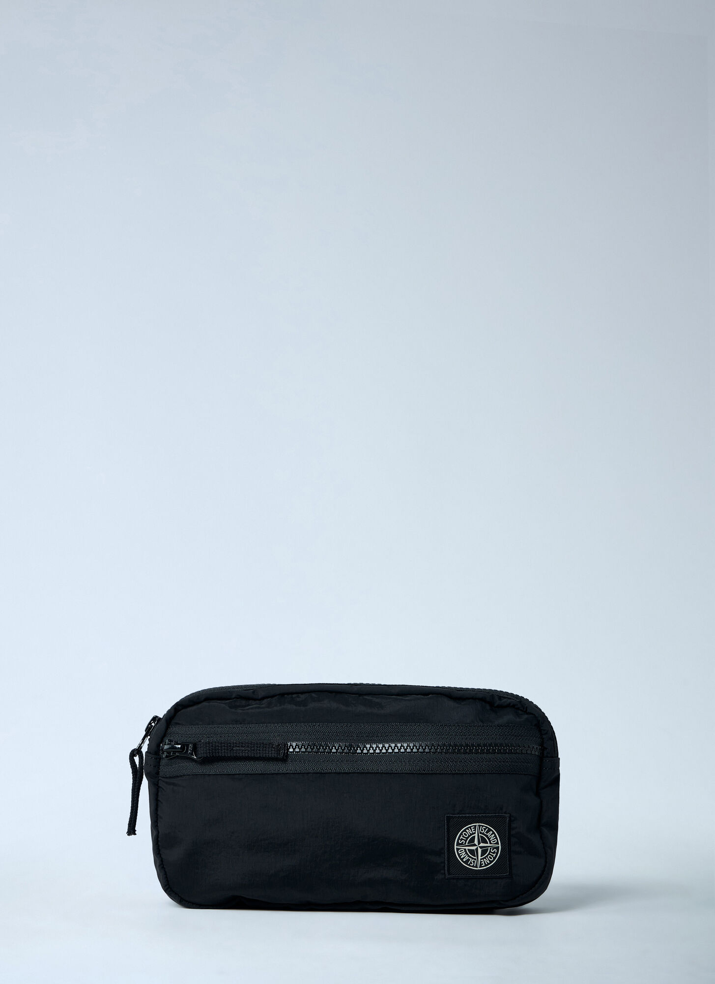 Stone Island Logo Motif Belt Bag - Man Belt Bags Black One Size　Stone Island ロゴモチーフ ベルト バッグ - マン ベルト バッグ ブラック フリー サイズ Stone