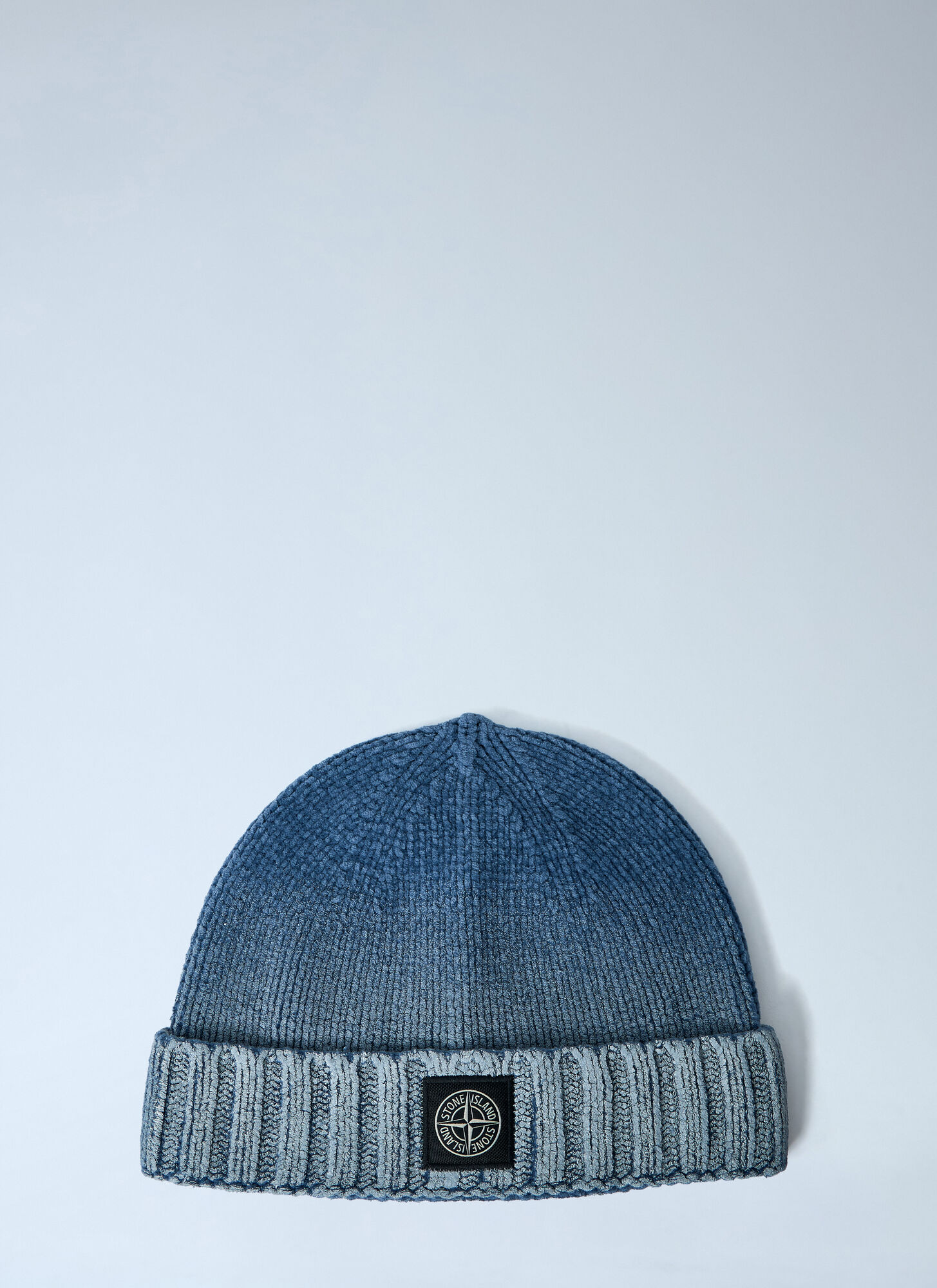 Stone Island Logo Patch Beanie - Man Hats Dark Blue One Size　Stone Island ロゴ パッチ ビーニー - 男性帽子 ダークブルー フリーサイズ Stone
