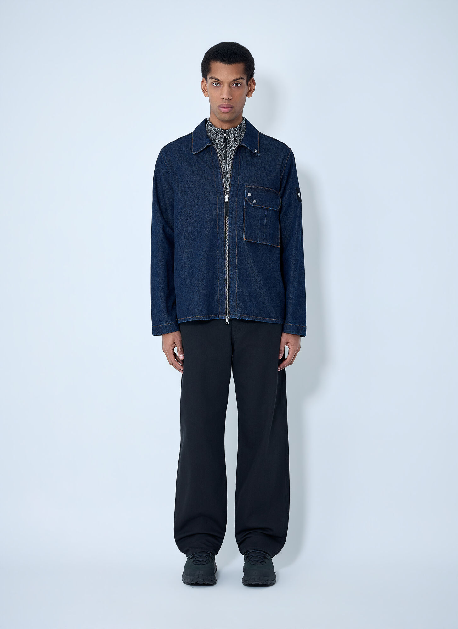  Stone Island Stone Island Denim Jacket - Mann Jacken Blue L 