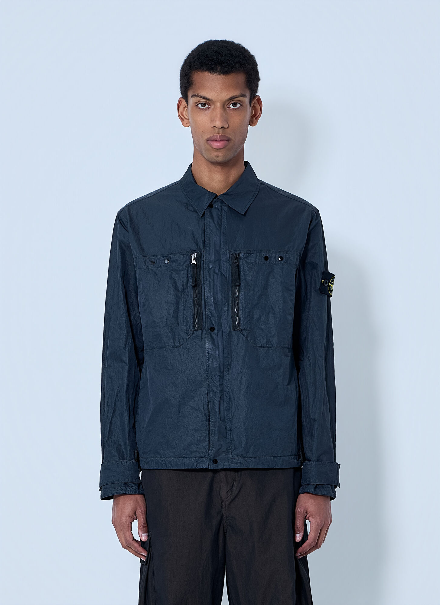 Stone Island Technical Overshirt Jacket - Man Jackets Navy L　Stone Island テクニカル オーバーシャ​​ツ ジャケット - メンズ ジャケット ネイビー L Stone
