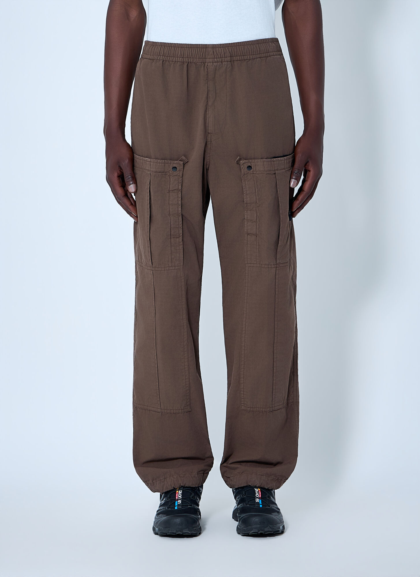Stone Island Men's Brown Utility Cargo Trousers - Man Pants 30