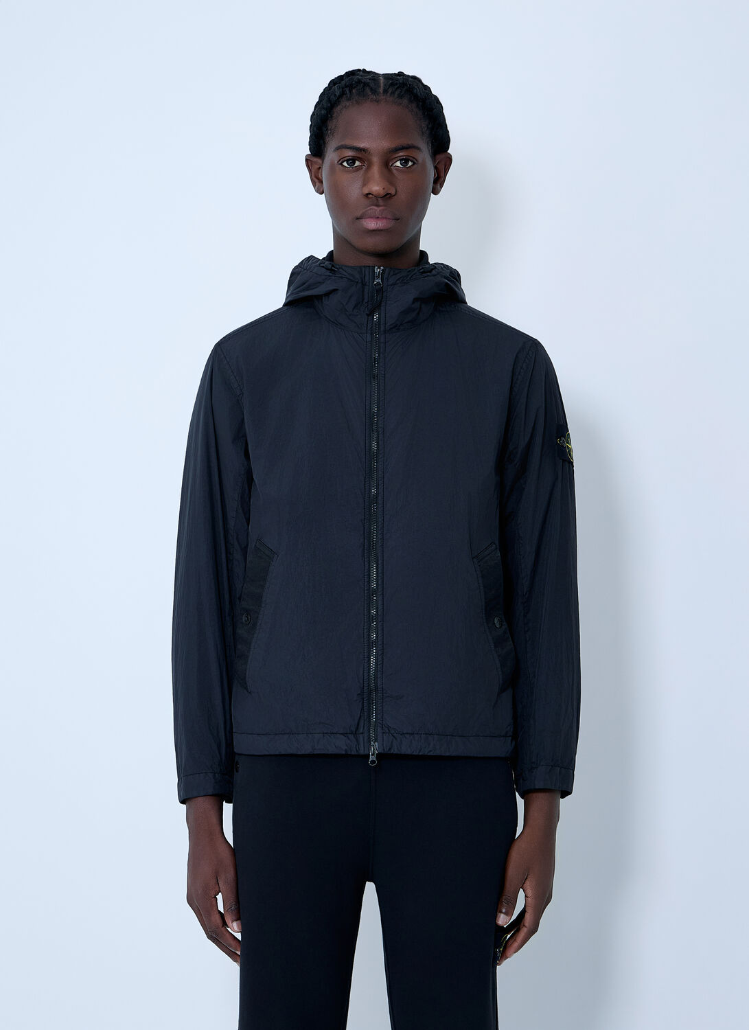 Stone Island Logo Patch Jacket - Man Jackets Black S