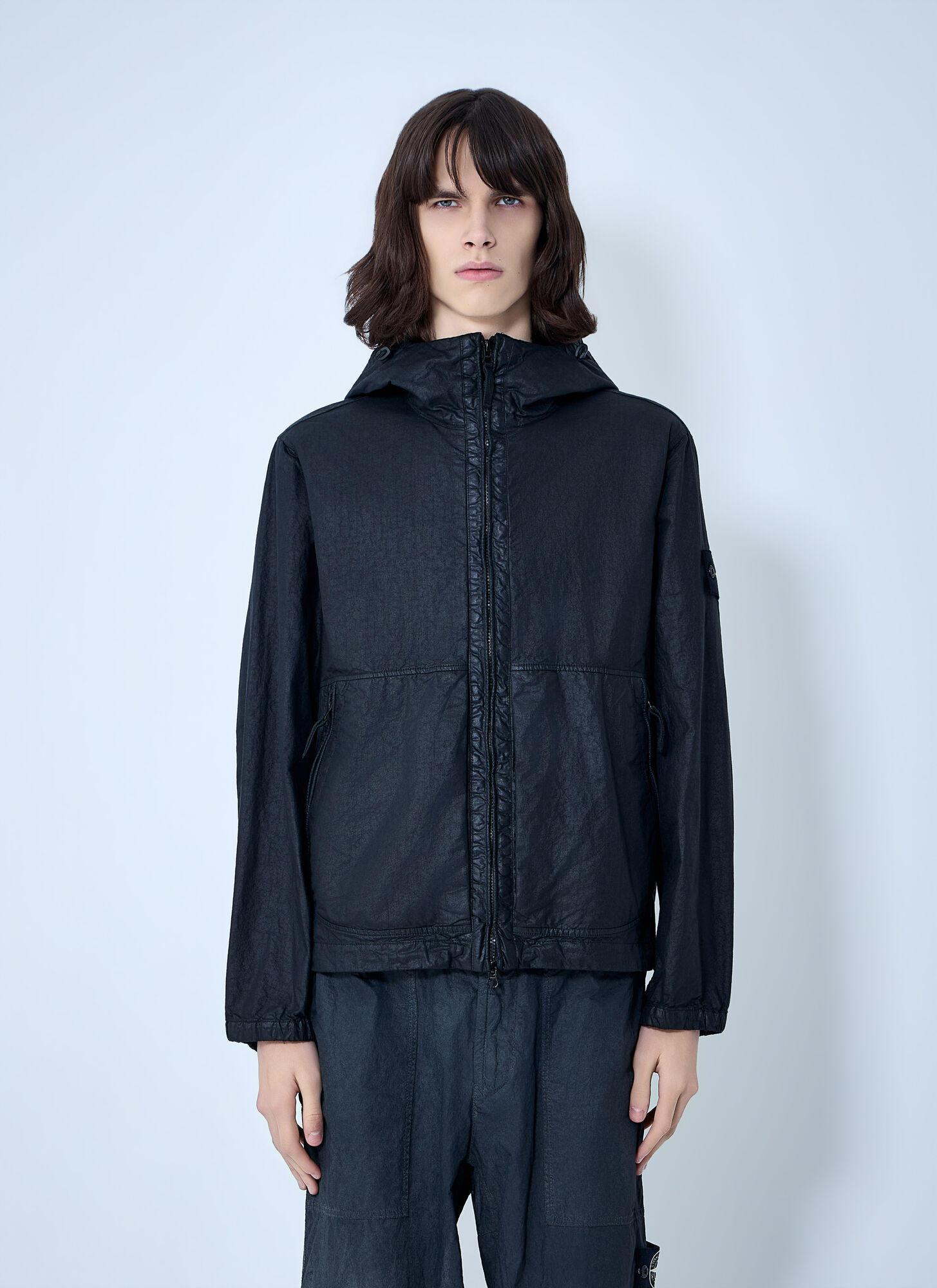 Stone Island Uomo Nero - Technical Hooded Jacket, Size: M