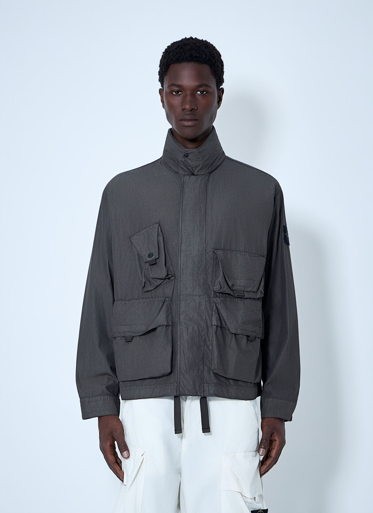 Stone Island Grey Technical Ripstop Field Jacket - Mann Jacken Xxxl