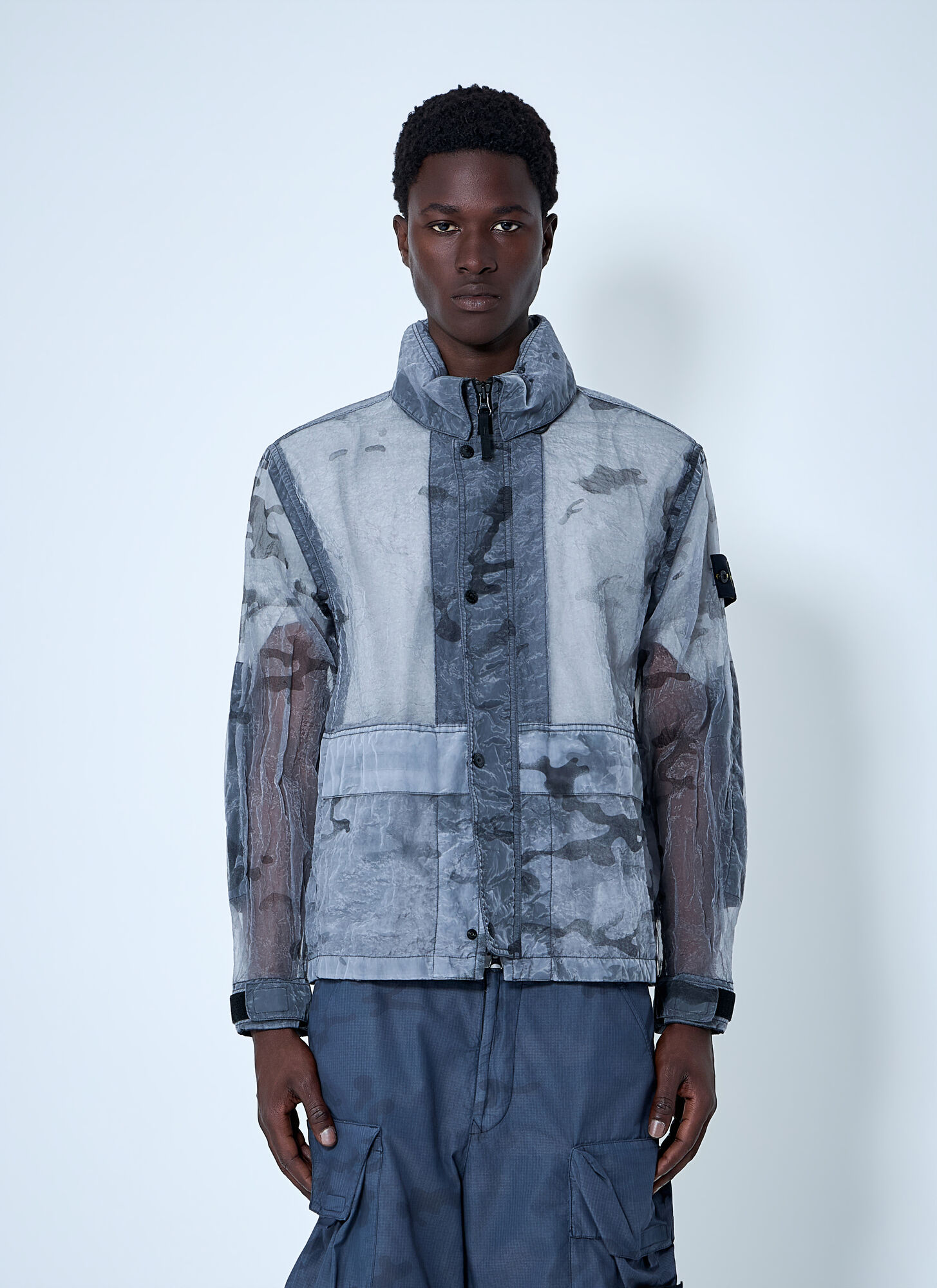 Stone Island Grey Sheer Technical Jacket - Mann Jacken Xl