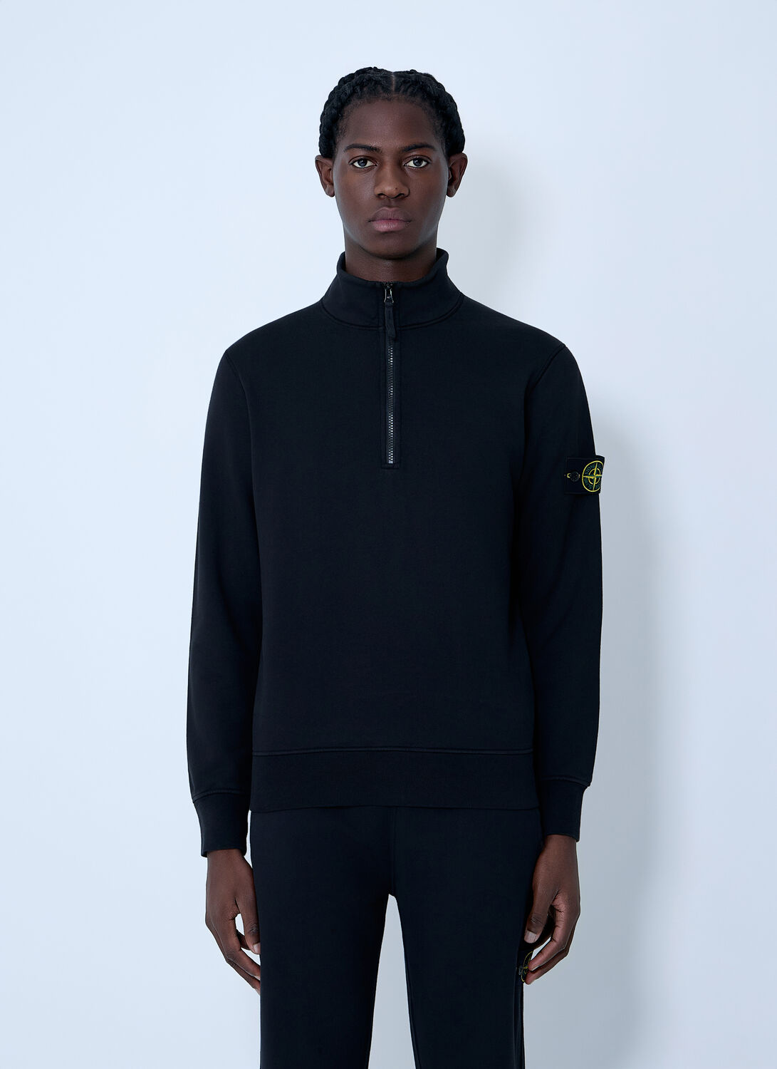 Stone Island Logo Patch Sweater - Man Sweatshirts Black S