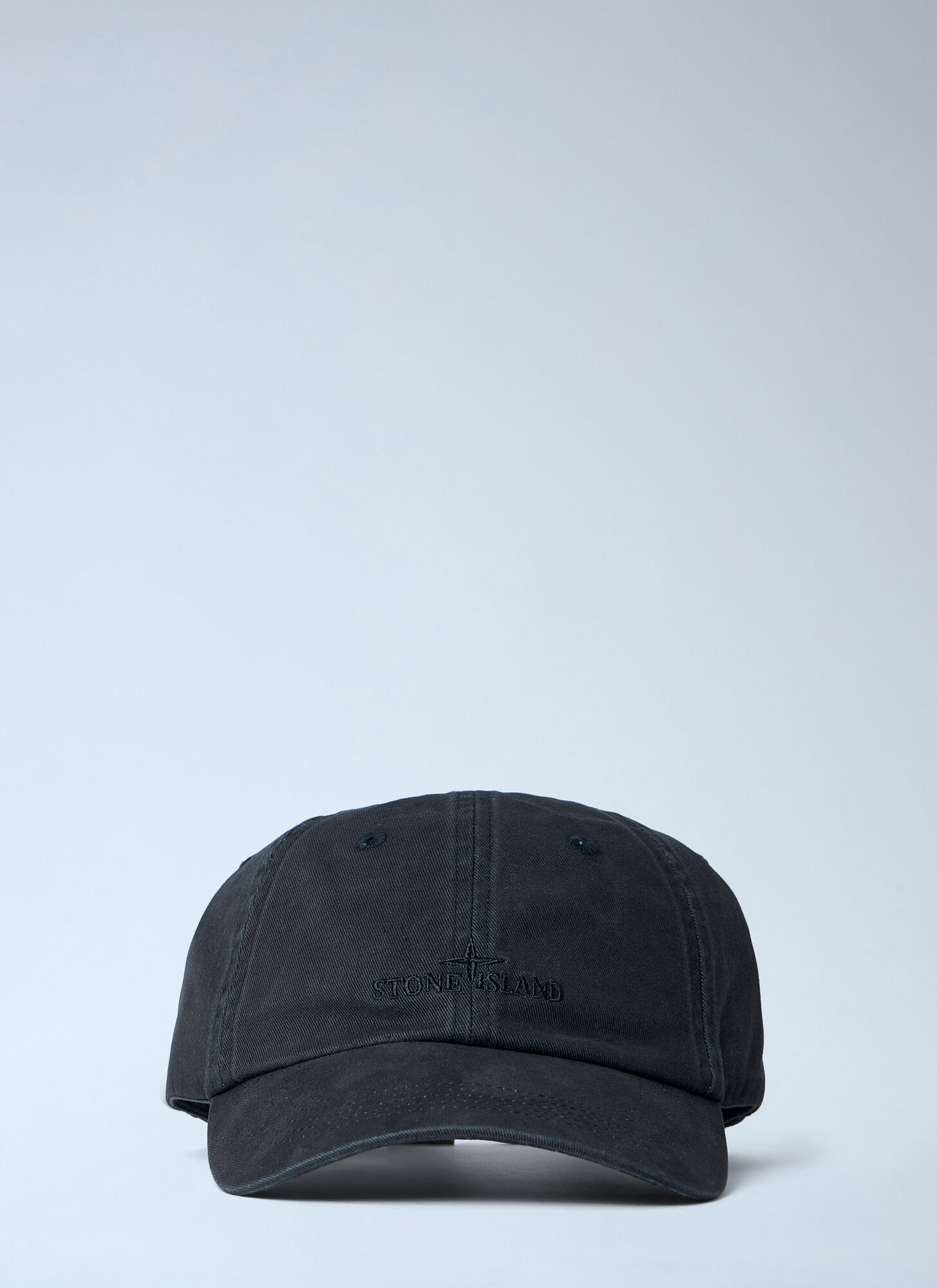 Stone Island Men's Black Logo Motif Baseball Cap - Man Hats One Size