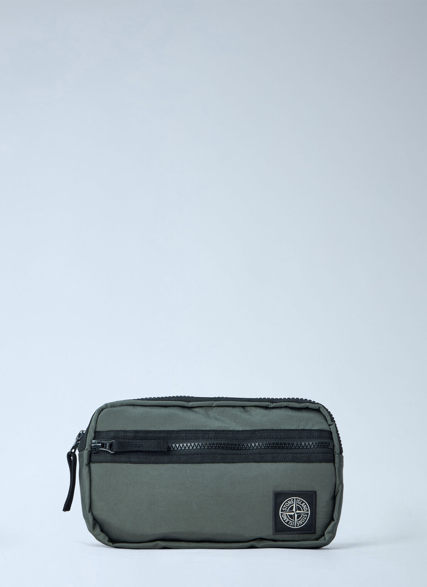Stone Island Men's Green Compact Nylon Pouch - Man Belt Bags One Size