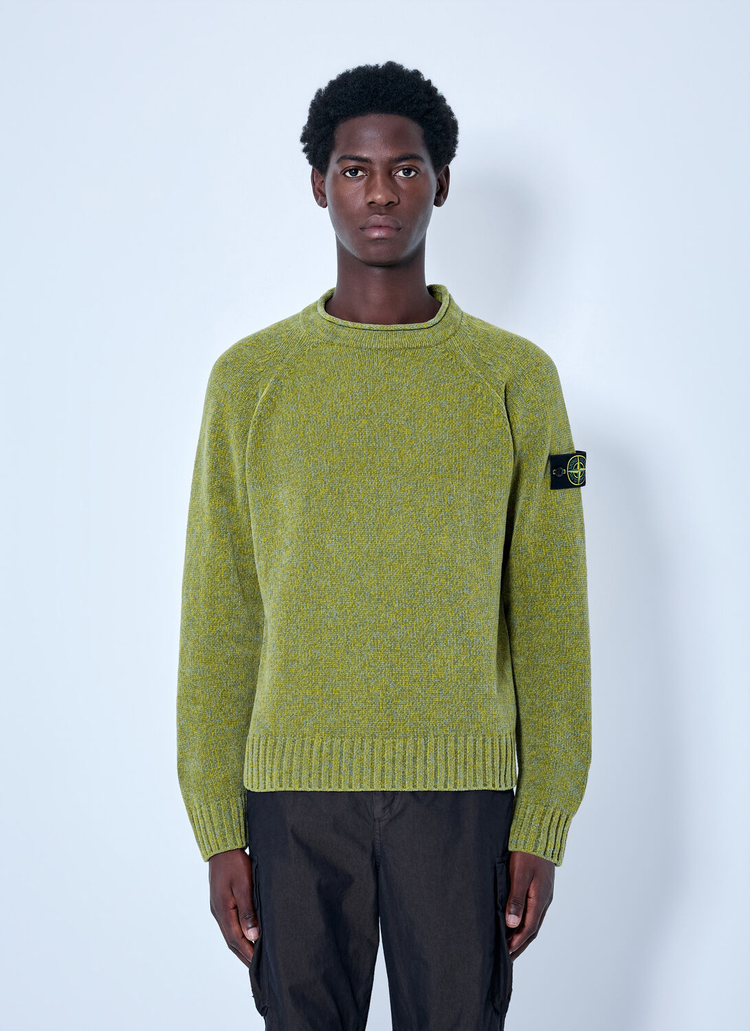 Stone Island Knitted Crewneck Sweater - Man Knitwear Green L
