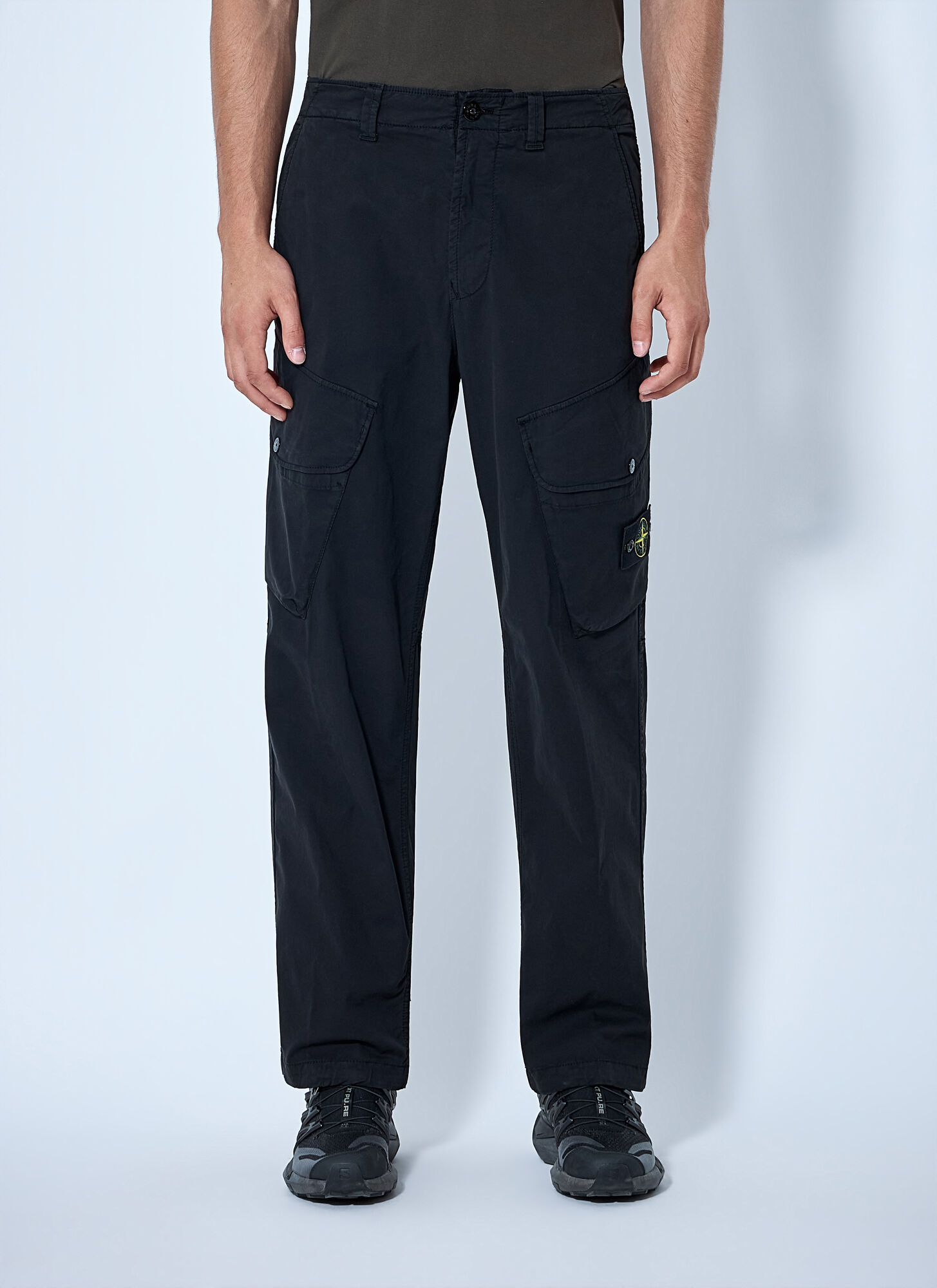Stone Island Men's Black Utility Cargo Trousers - Man Pants 30
