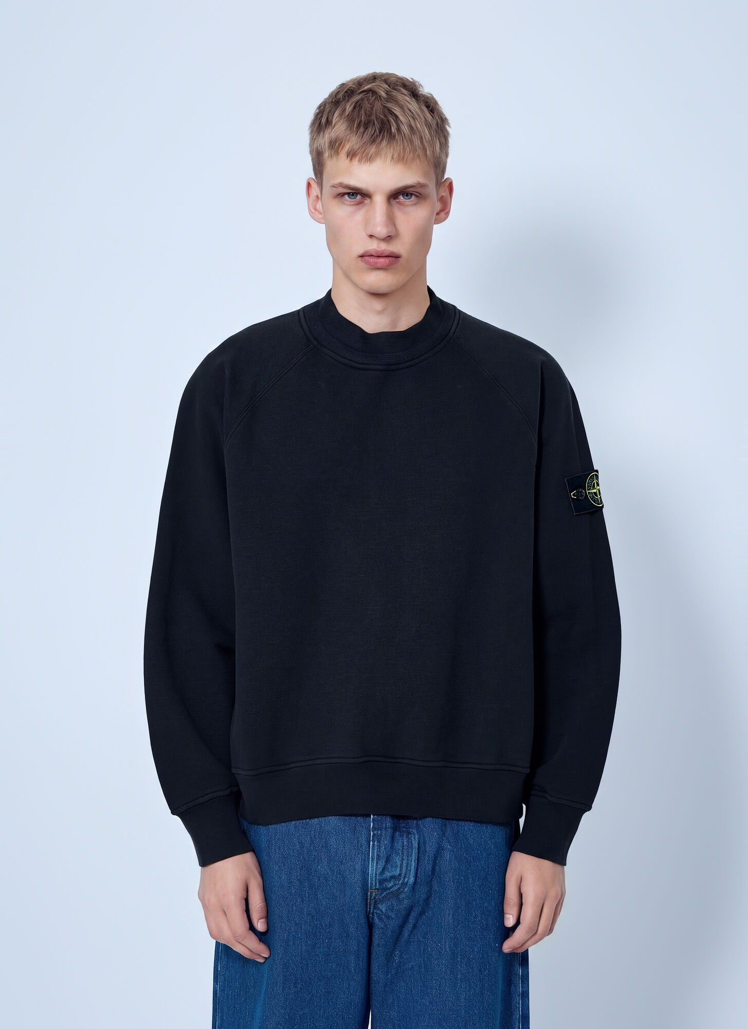 Stone Island , Sweatshirts, Male, Black, Xl, High Neck Sweatshirt - Image 3