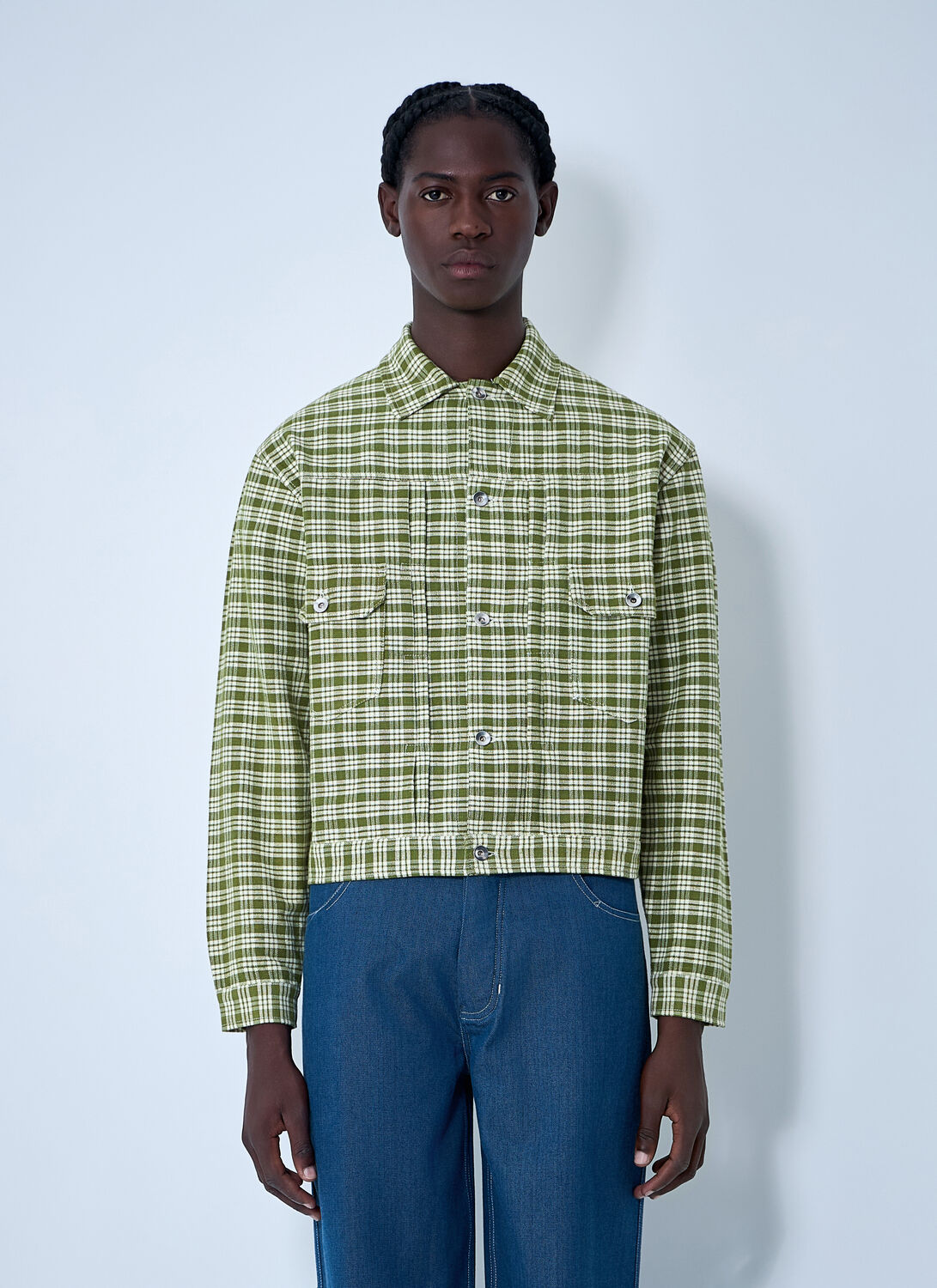 Story Mfg. Tuesday Check Jacket In Green