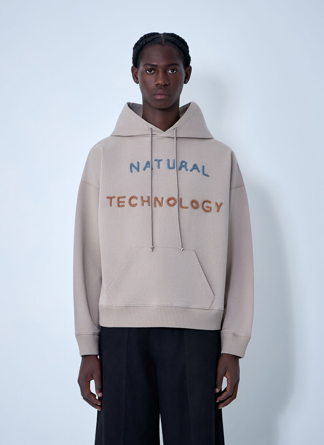 Story Mfg. Geo Hooded Sweatshirt In Gray