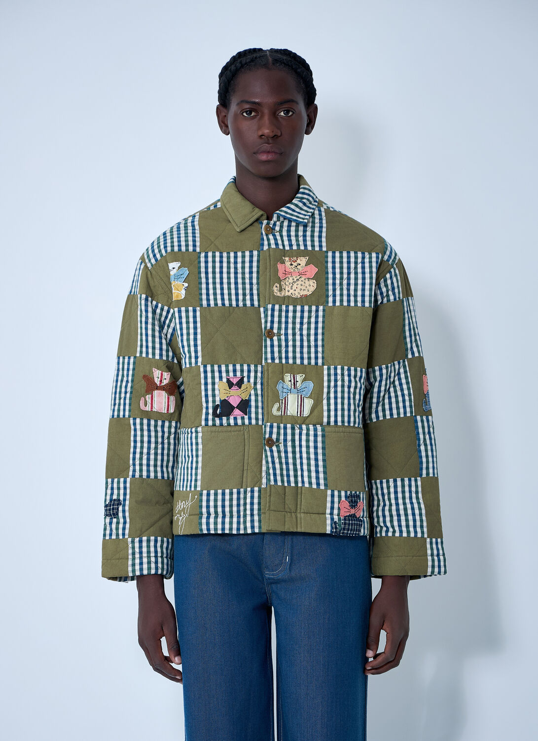 Story Mfg. Long-sleeved Casual Jacket In Green