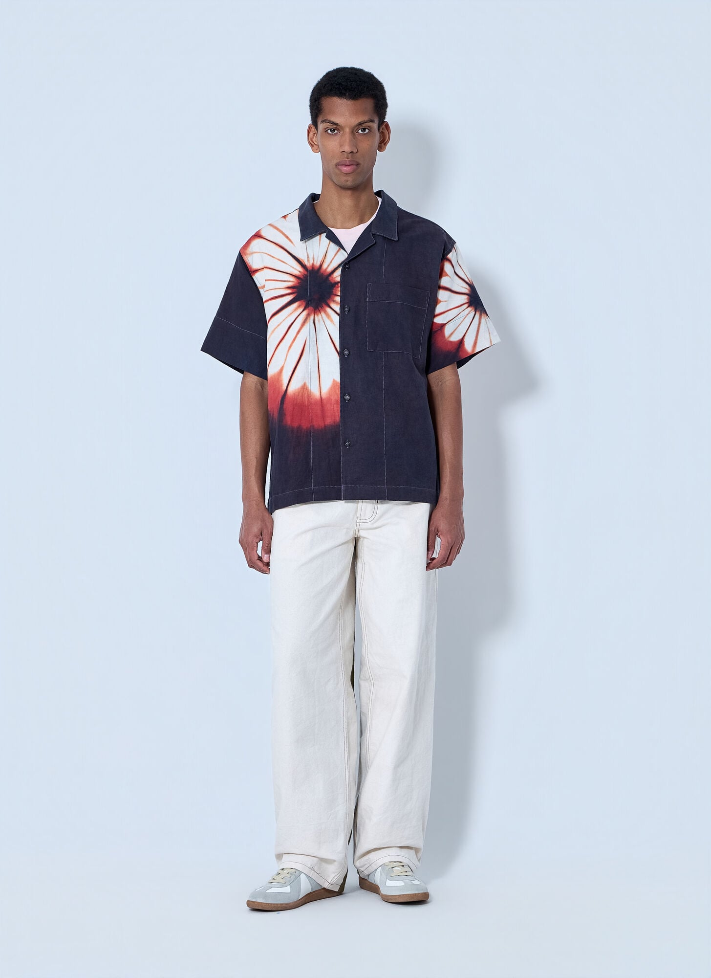  Story Mfg Story Mfg Short-sleeve Button-down Shirt - Mann Hemden Blue S 