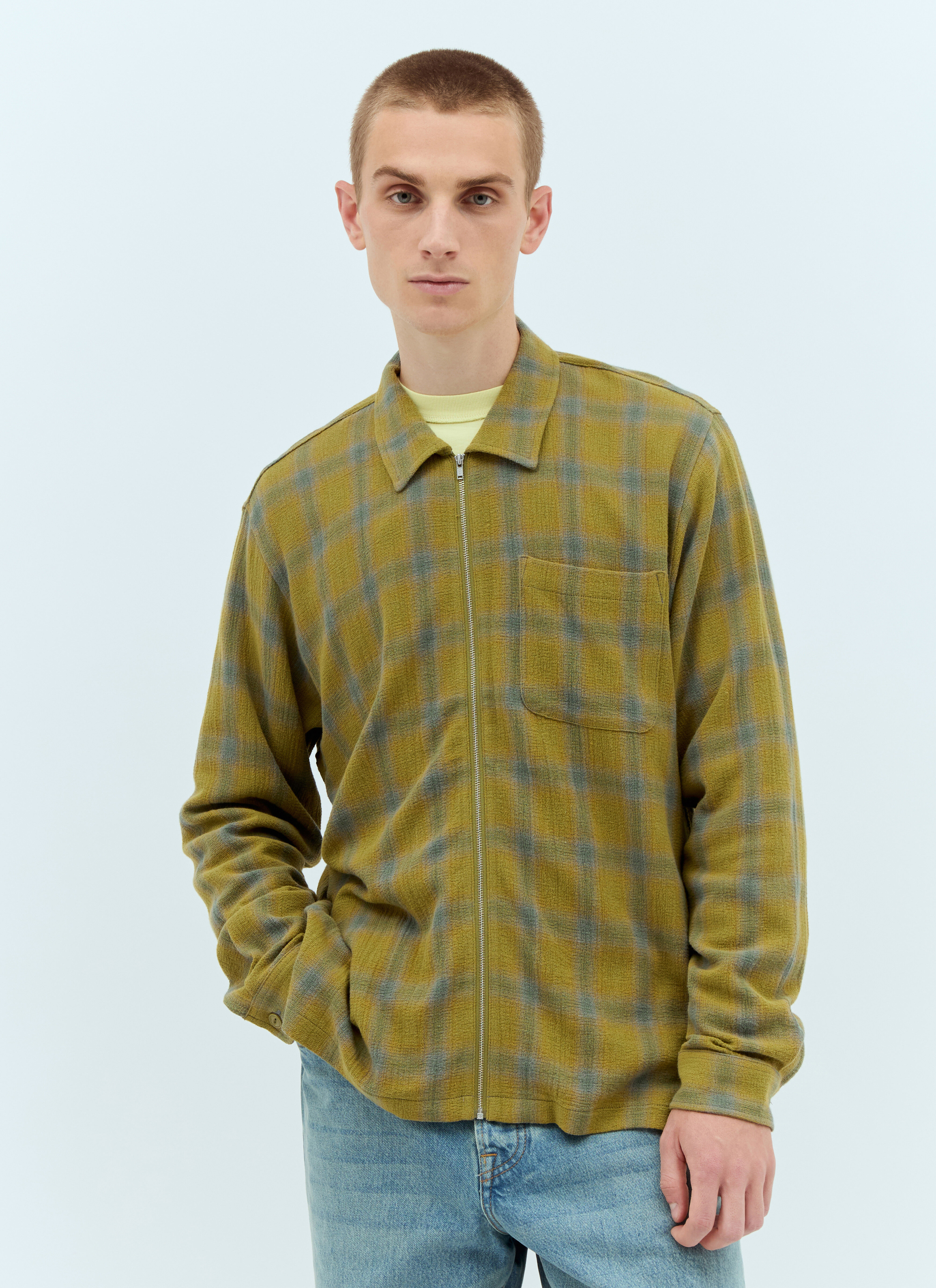 Stussy Stüssy Twisted Yarn Plaid Zip Shirt In Multi | ModeSens