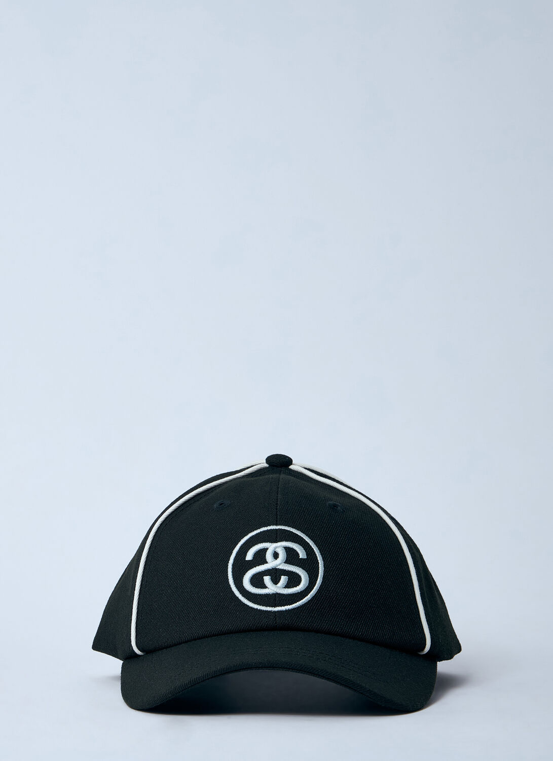 Stussy Logo Motif Baseball Cap In Black
