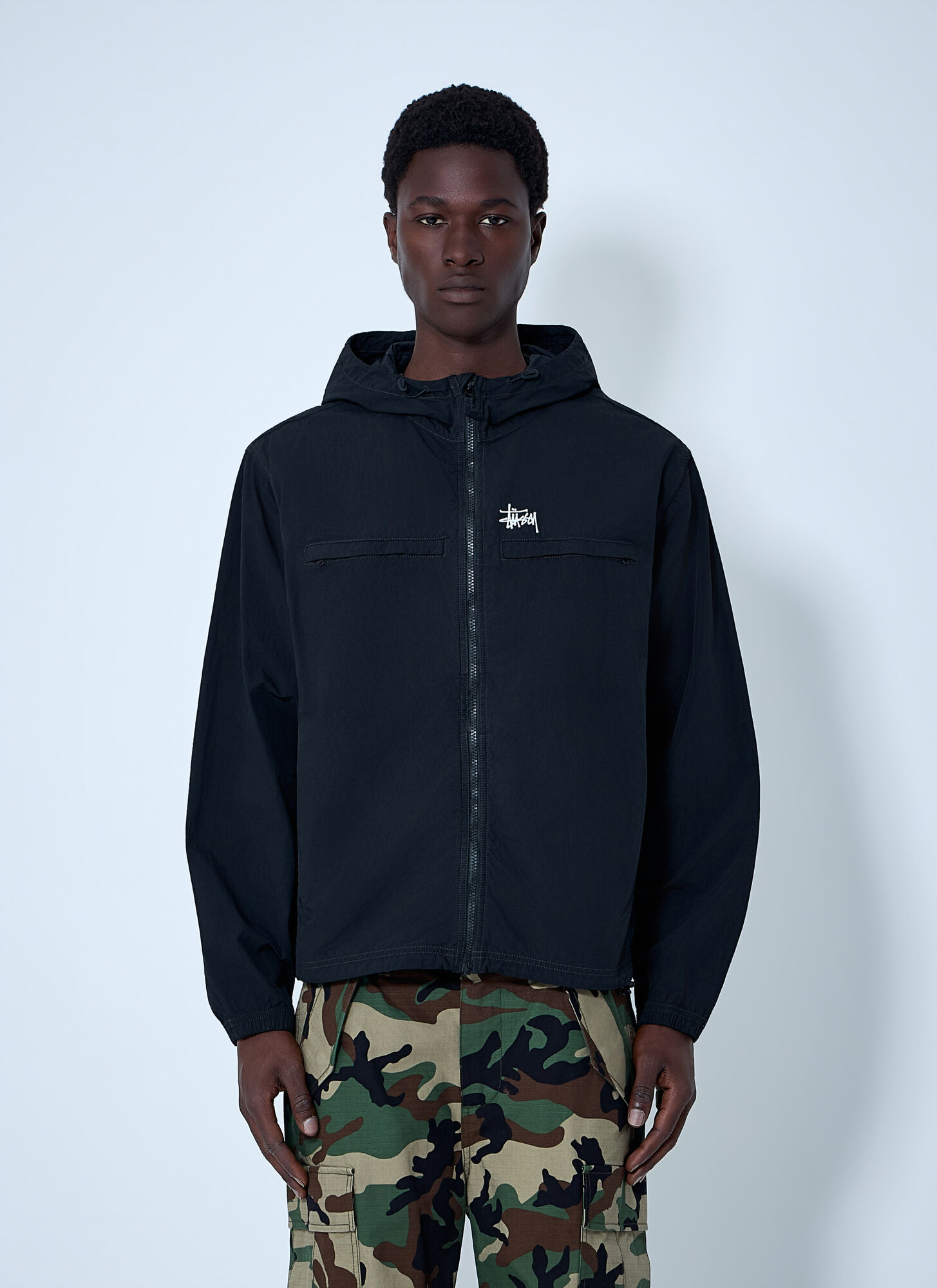 Stüssy 连帽拉链夹克 - Male 外套&夹克 Black L