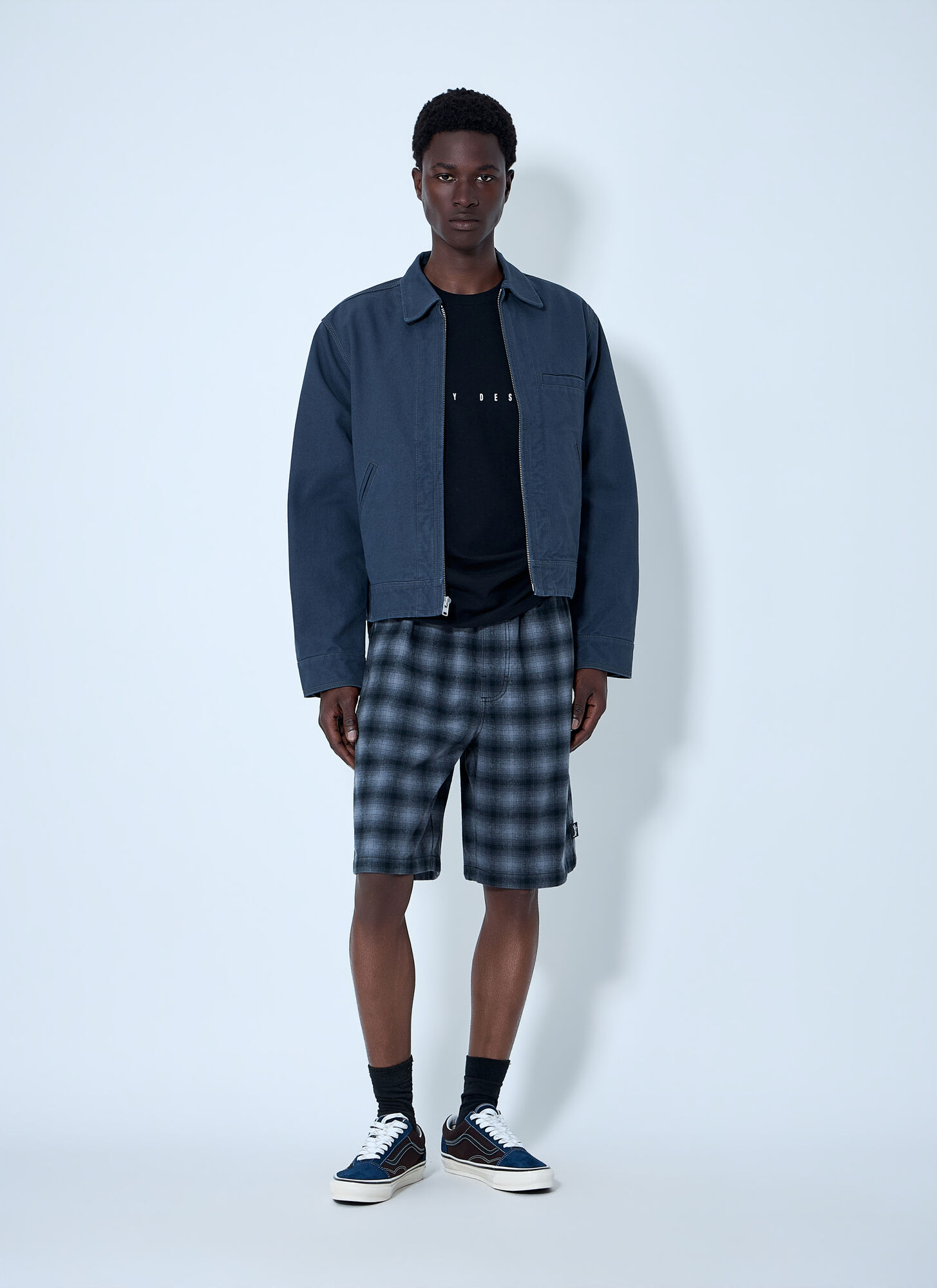  Stüssy Stüssy Zip-front Cotton Jacket - Mann Jacken Blue Xl 