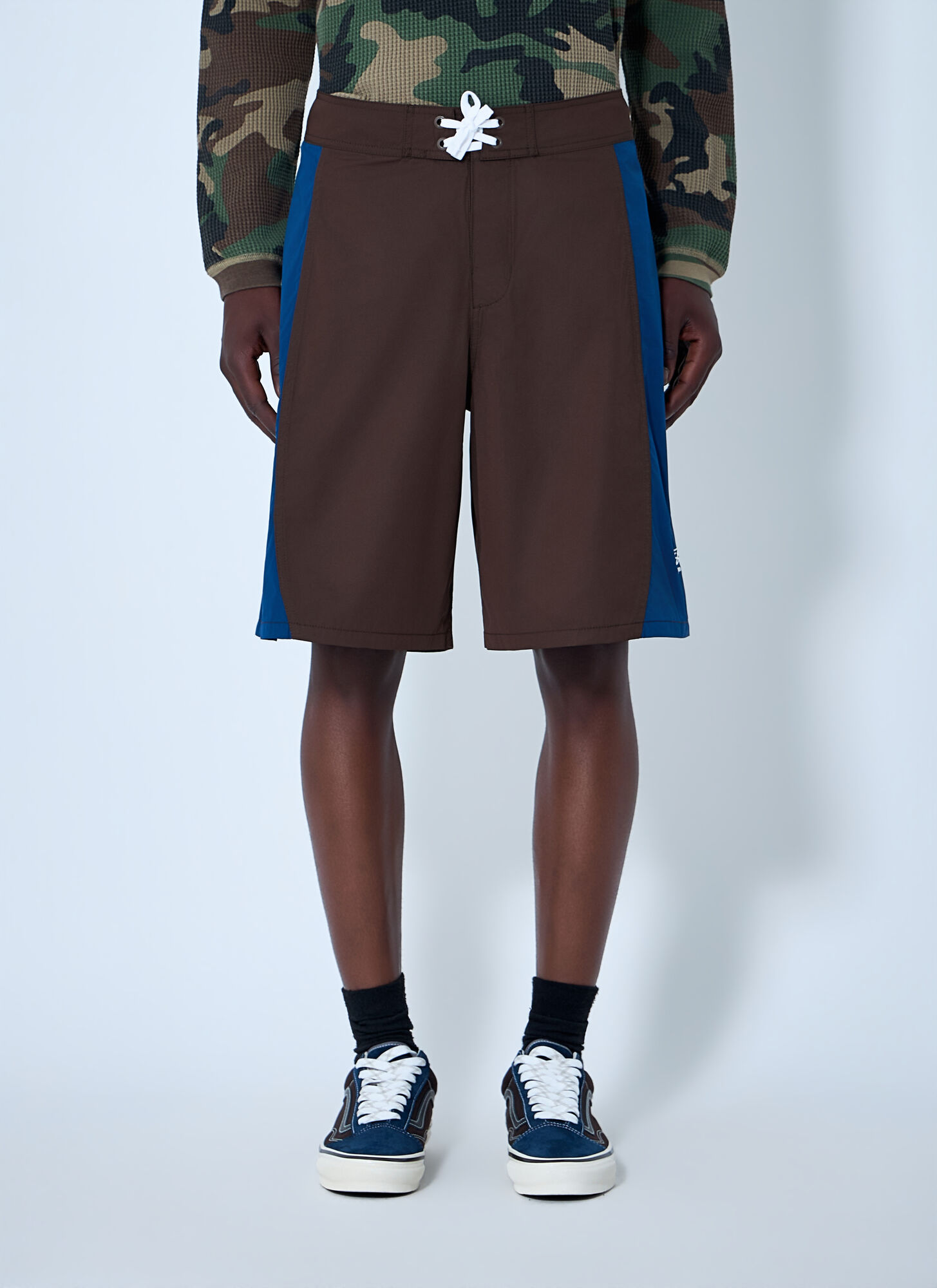 Stüssy Men's Brown Two-Tone Drawstring Shorts - Man Shorts 28
