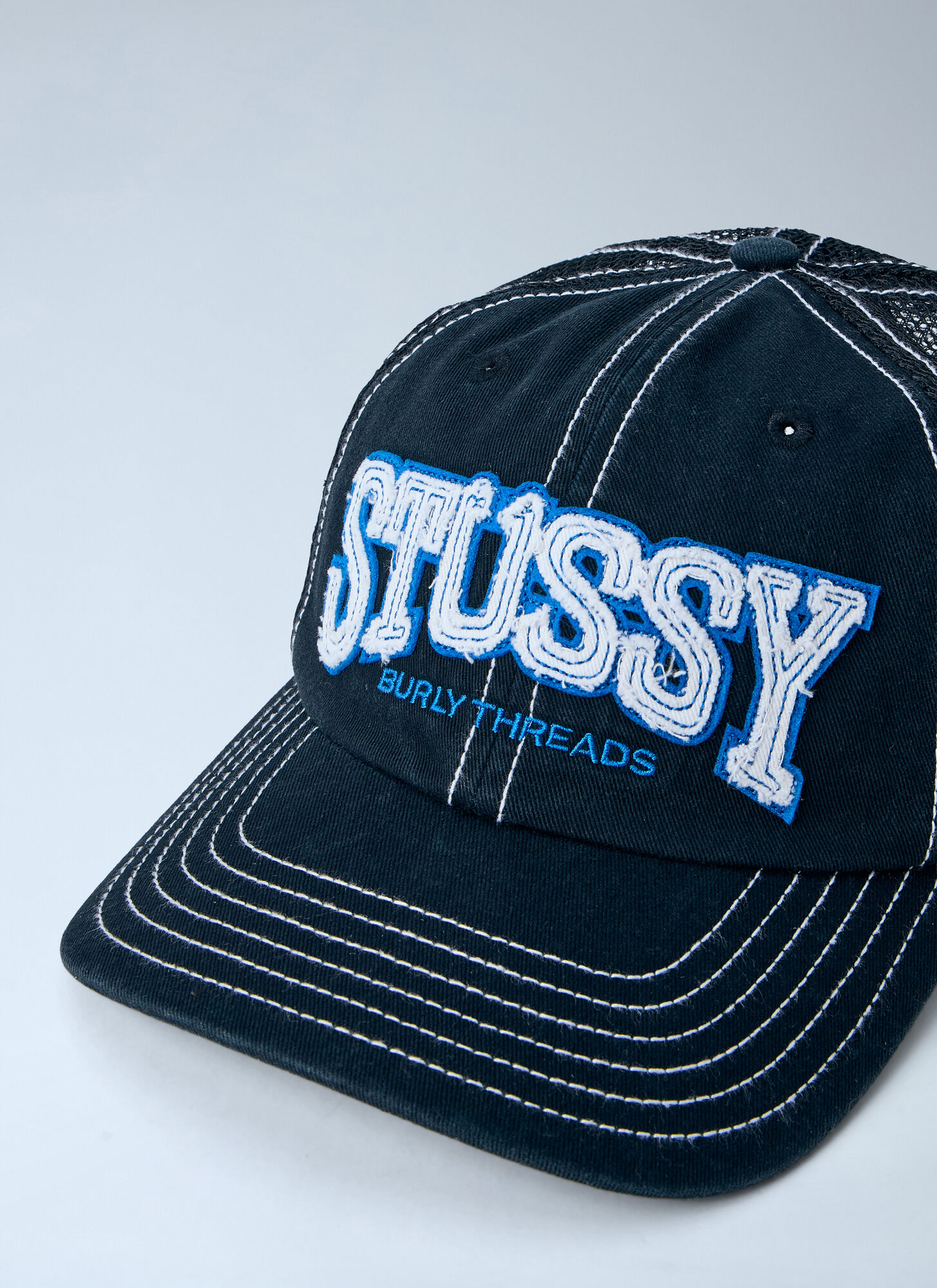  Stüssy Stüssy Md Burly Threads Trucker Cap  - Mann Hats Black One Size 