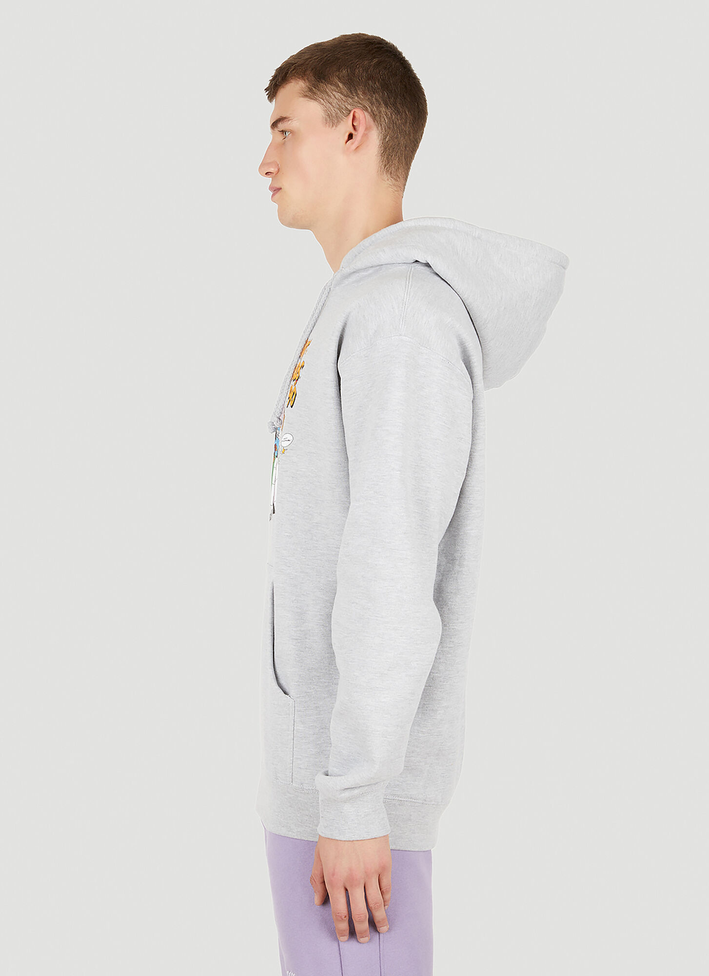  Saintwoods Saintwoods Graphic Print Hooded Sweatshirt - Mann Sweatshirts Grey M 