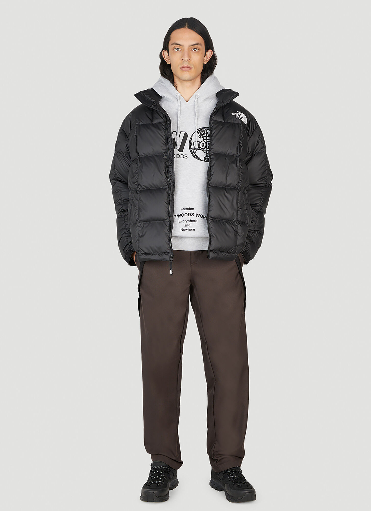  Saintwoods Saintwoods World Member Hooded Sweatshirt - Mann Sweatshirts Light Grey M 