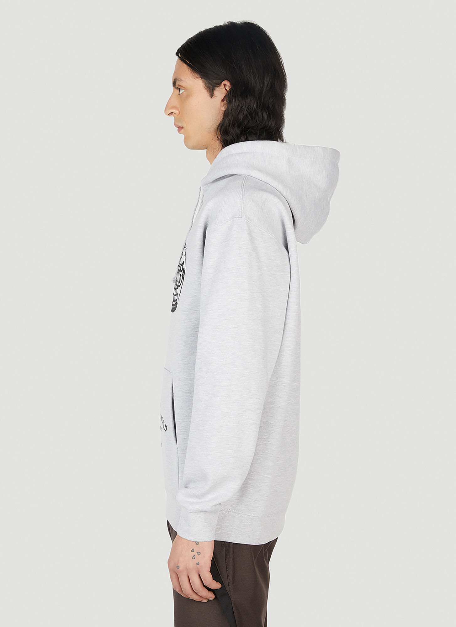  Saintwoods Saintwoods World Member Hooded Sweatshirt - Mann Sweatshirts Light Grey M 