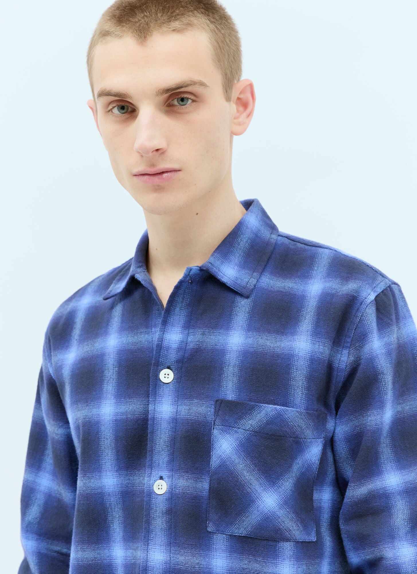  Tekla Tekla Plaid Pyjama Shirt -  Hemden Blue M 