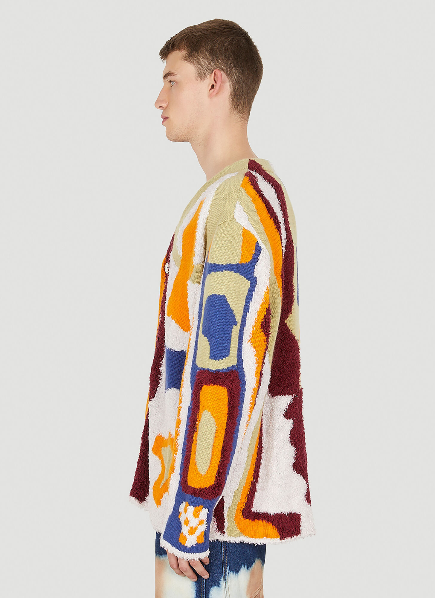  The Elder Statesman The Elder Statesman Berber Cardigan - Mann Strick Orange M 