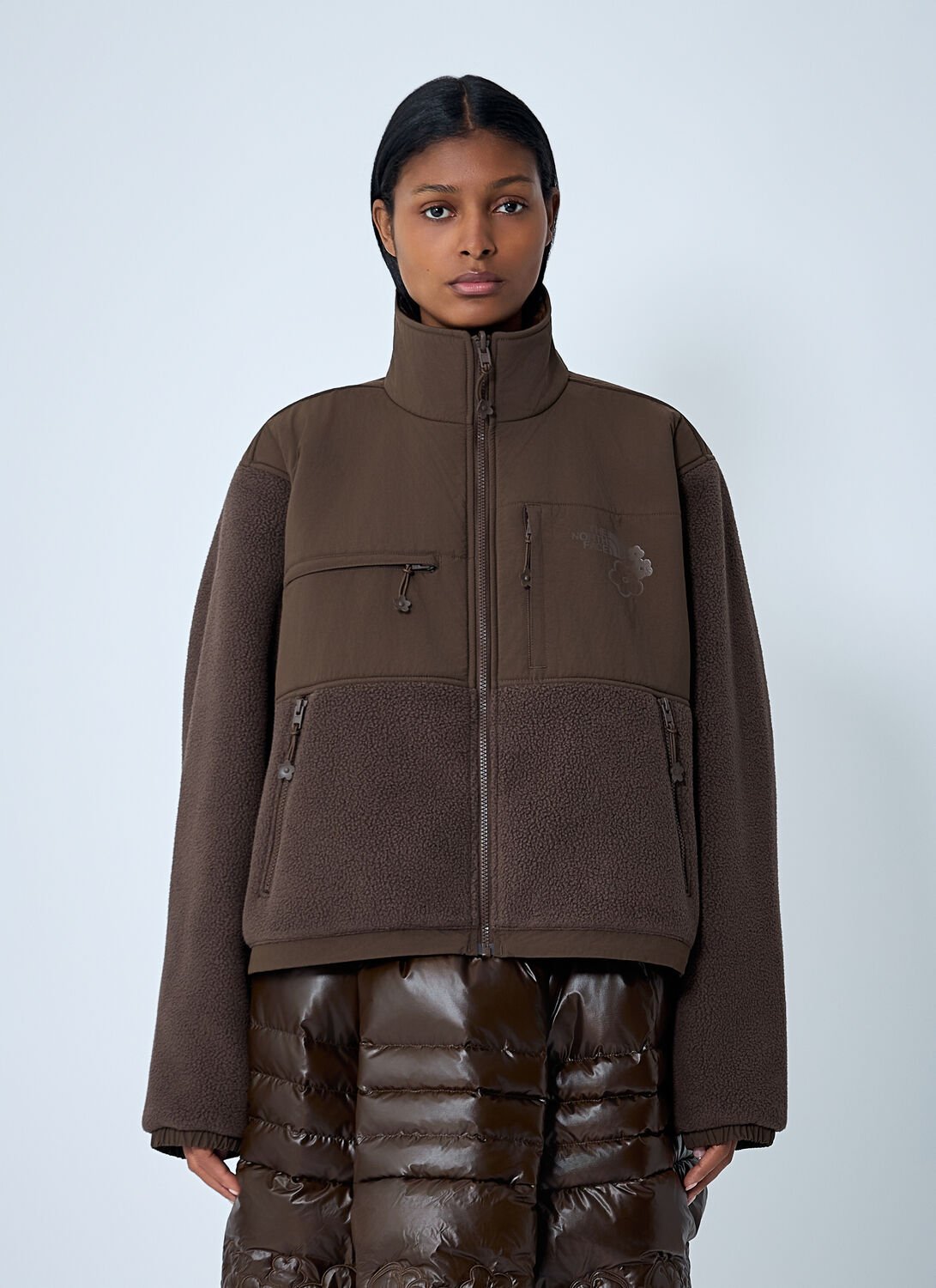 The North Face X Cecilie Bahnsen Denali Fleece Jacket In Brown